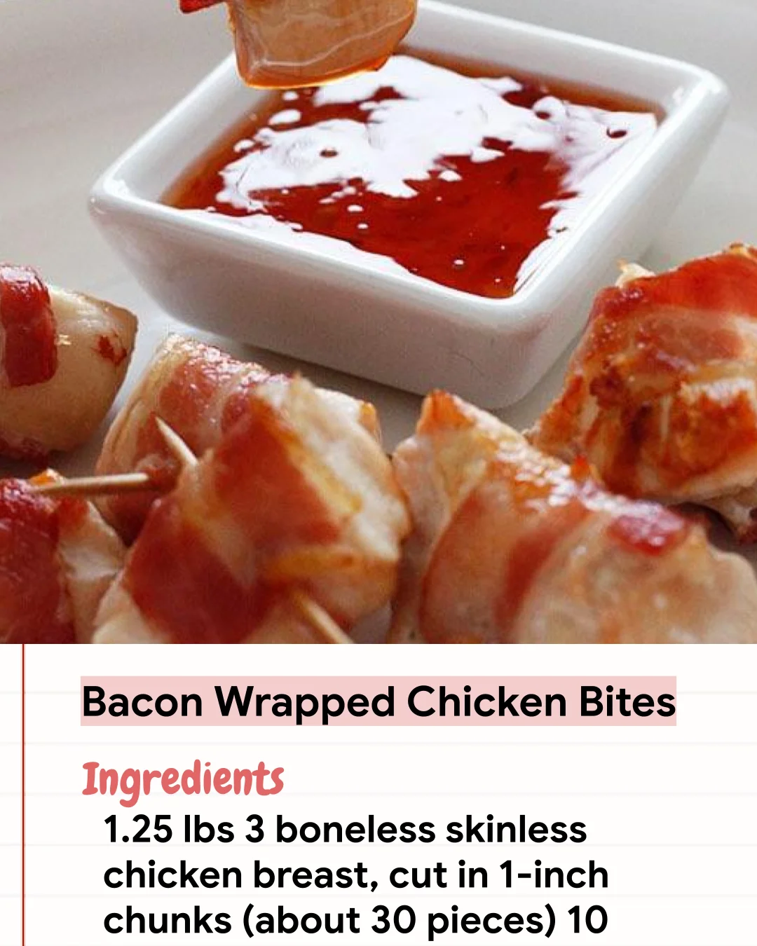 Low Carb Recipe Bacon Wrapped Chicken Bites