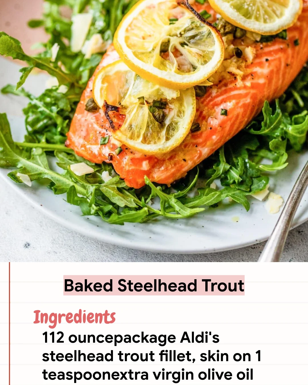 Low Carb Recipe Baked Steelhead Trout