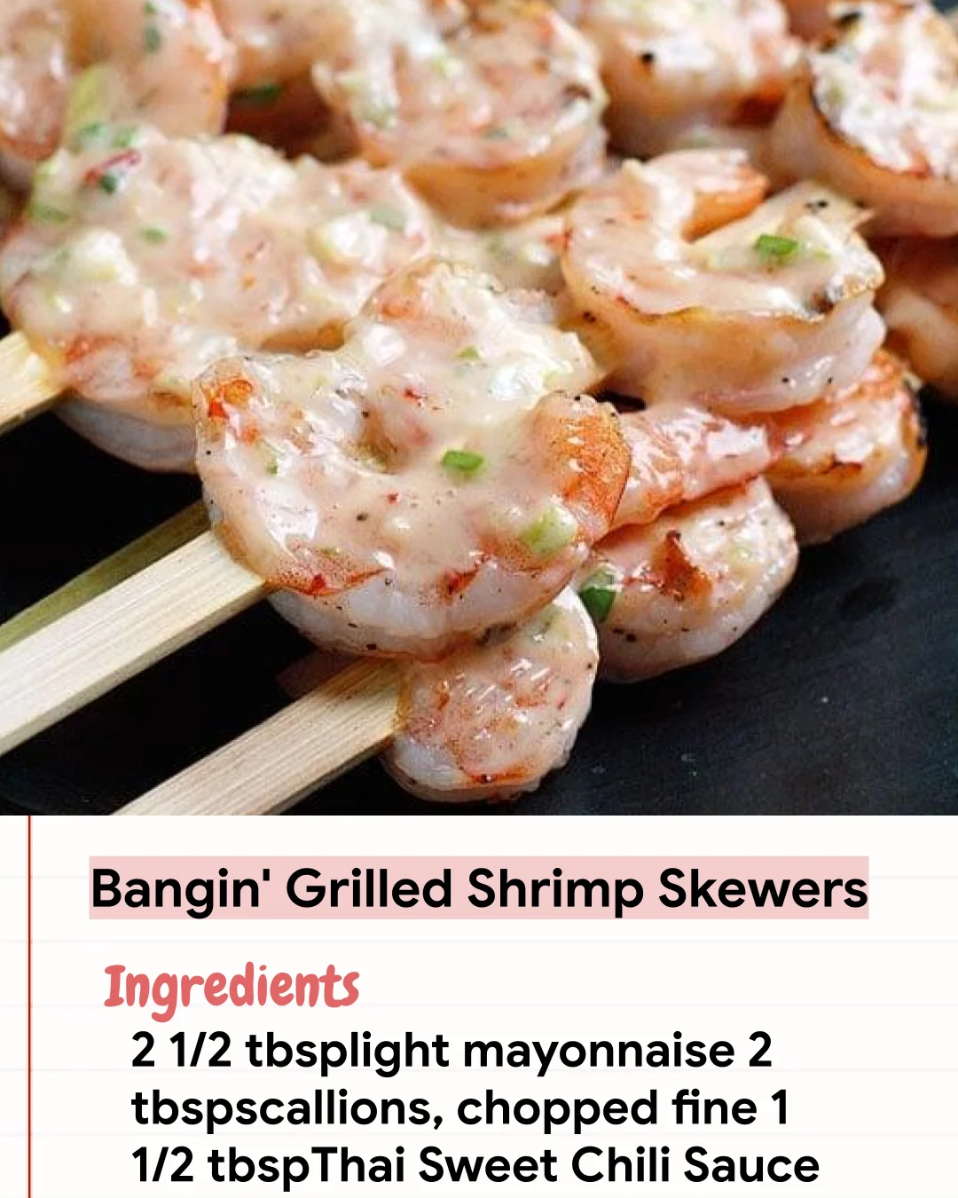 Low Carb Recipe Bangin’ Grilled Shrimp Skewers