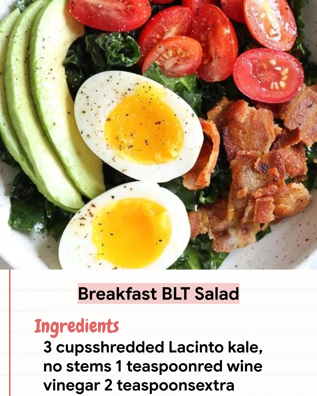 Low Carb Recipe Breakfast BLT Salad