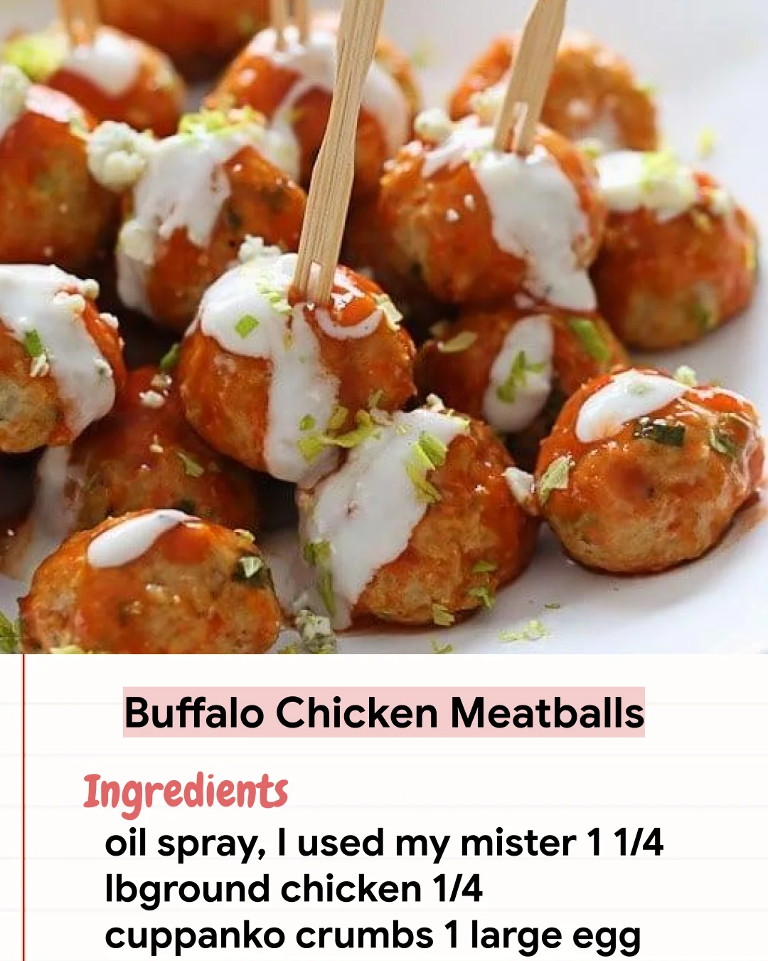 Low Carb Recipe Buffalo Chicken Meatballs