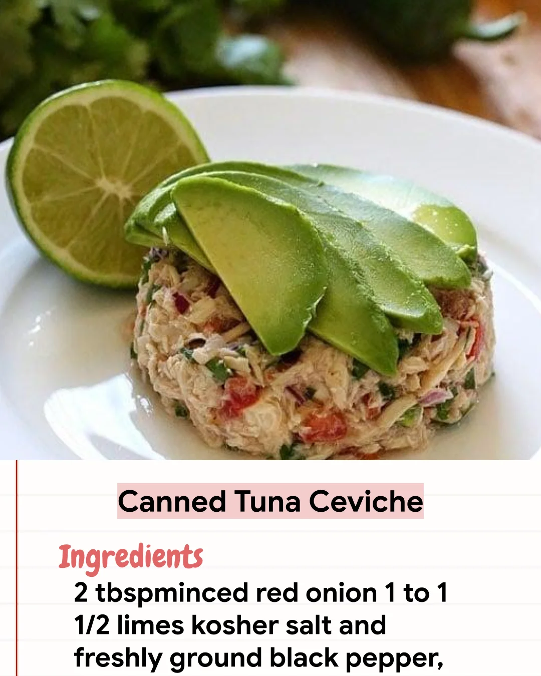 Low Carb Recipe Canned Tuna Ceviche