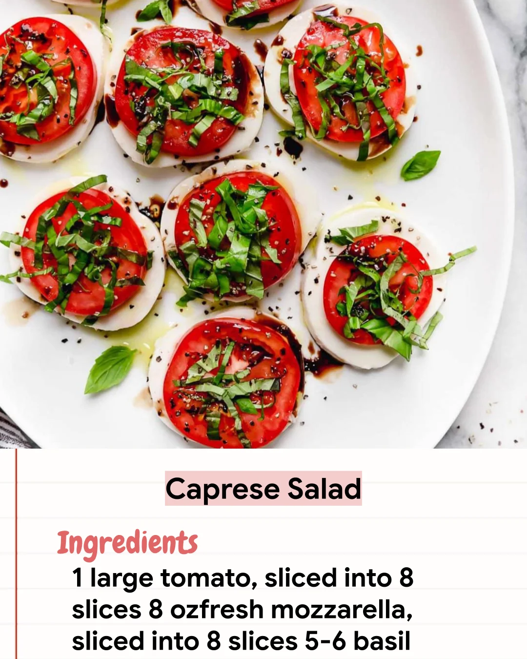 Low Carb Recipe Caprese Salad