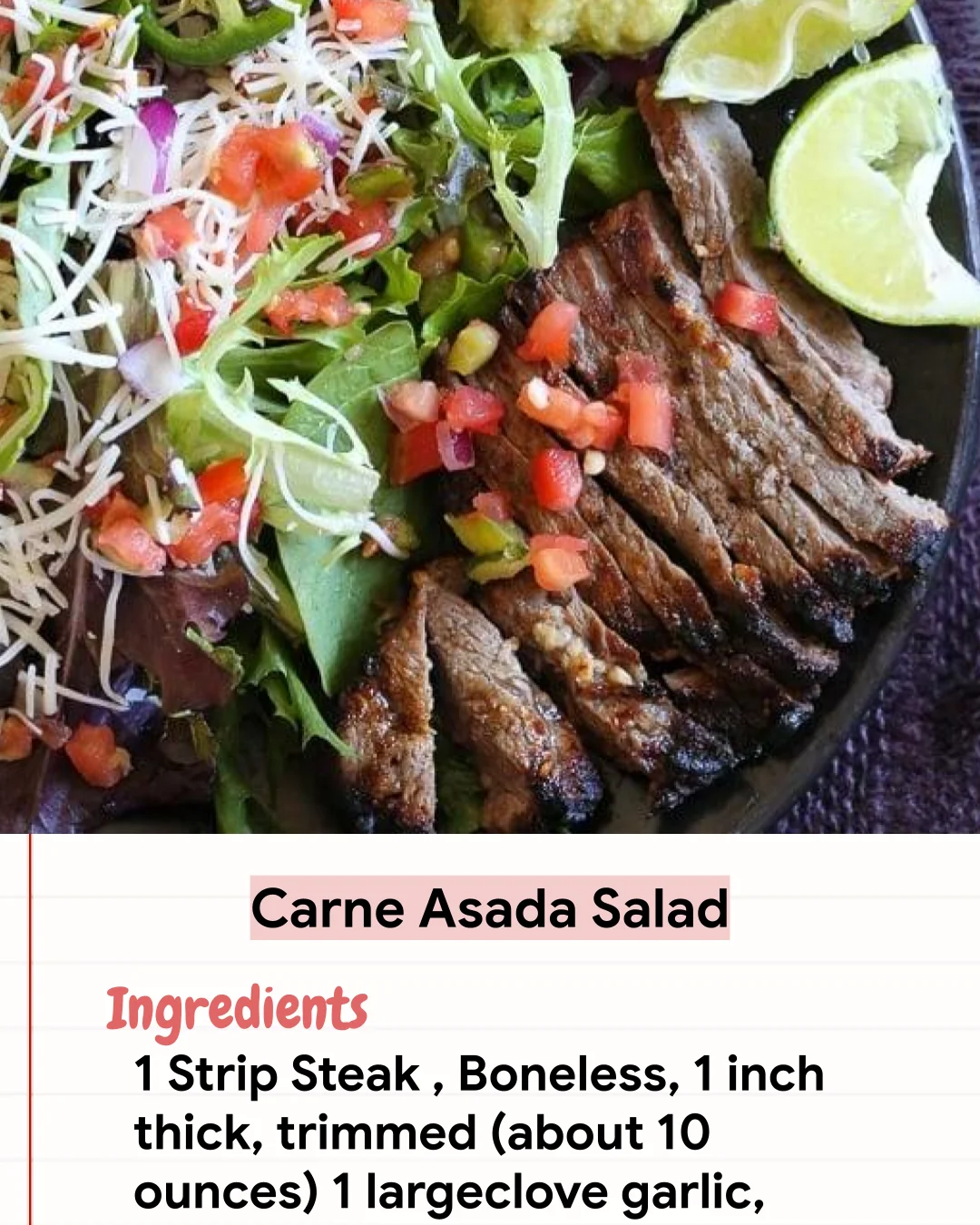 Low Carb Recipe Carne Asada Salad