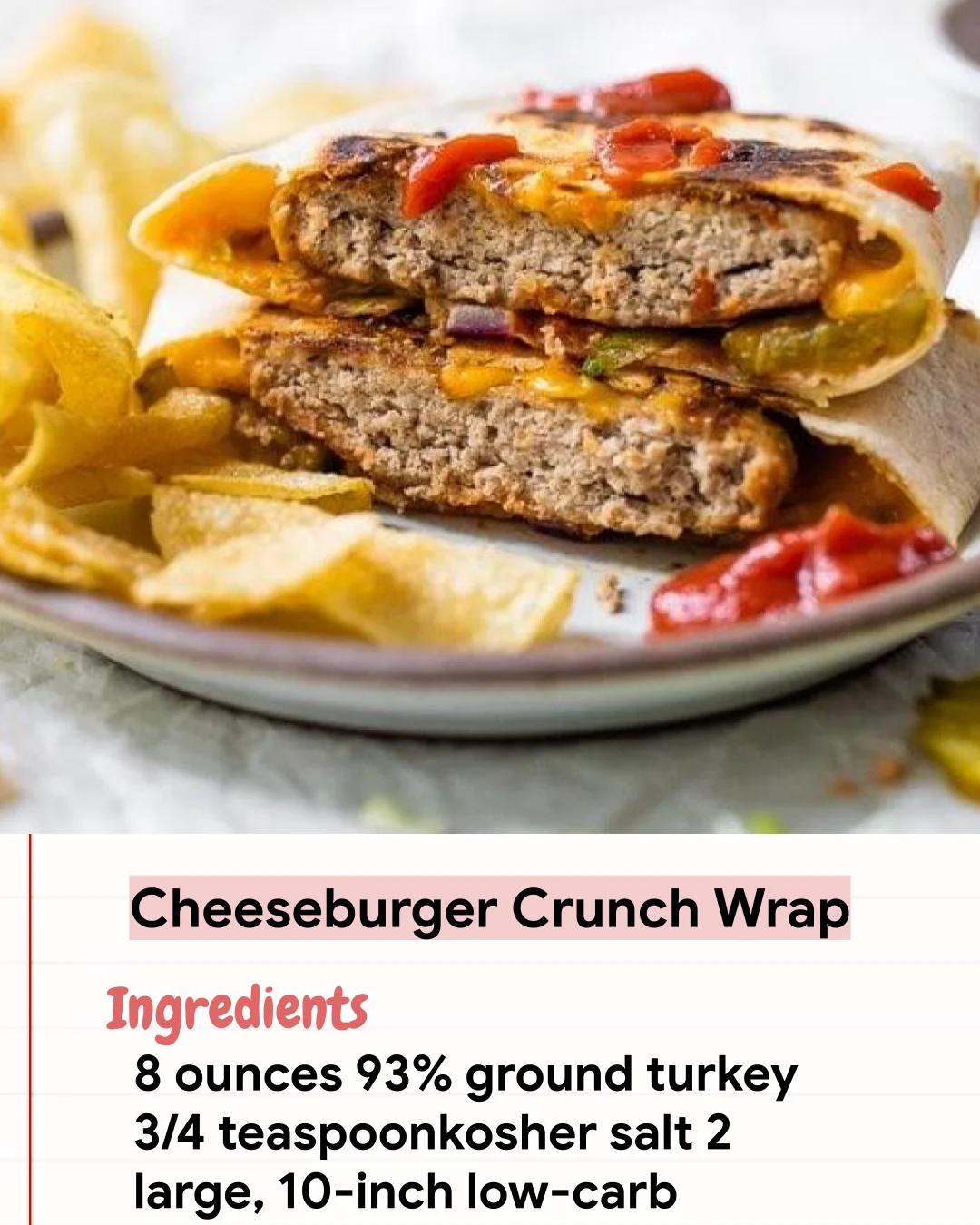 Low Carb Recipe Cheeseburger Crunch Wrap