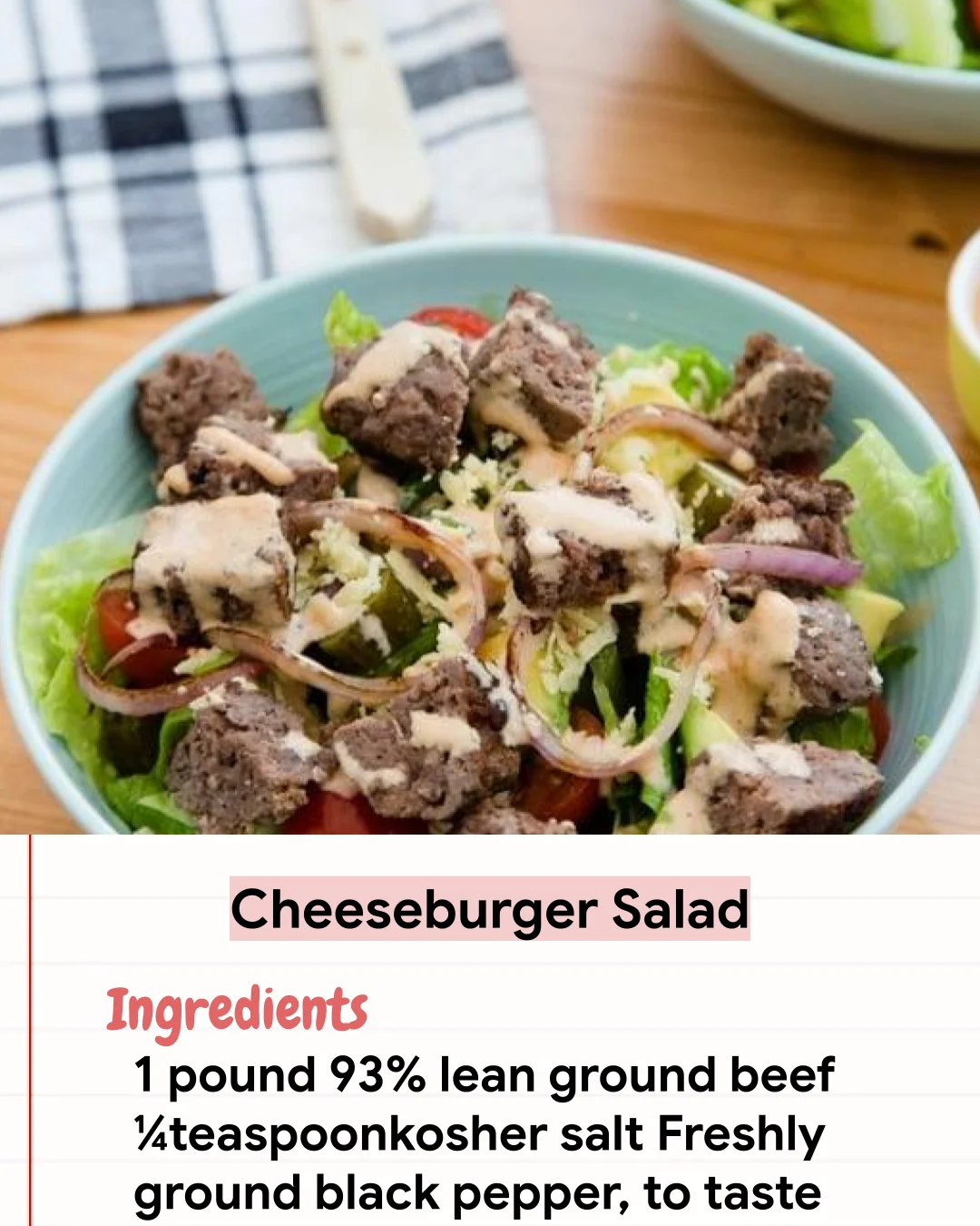 Low Carb Recipe Cheeseburger Salad