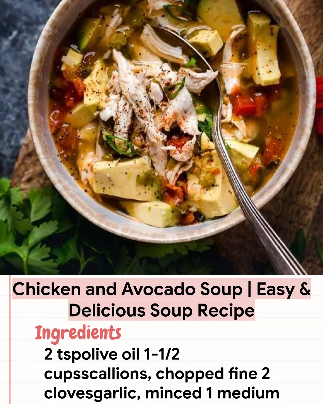 Low Carb Recipe Chicken and Avocado Soup | Easy & Delicious Soup Recipe