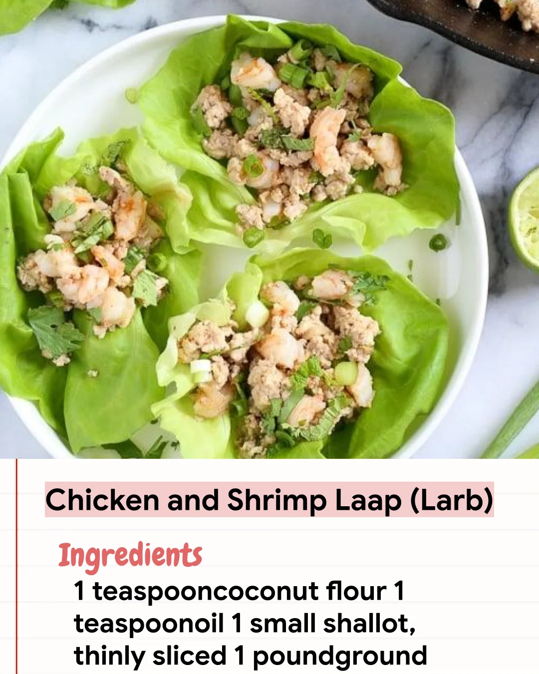 Low Carb Recipe Chicken and Shrimp Laap (Larb)
