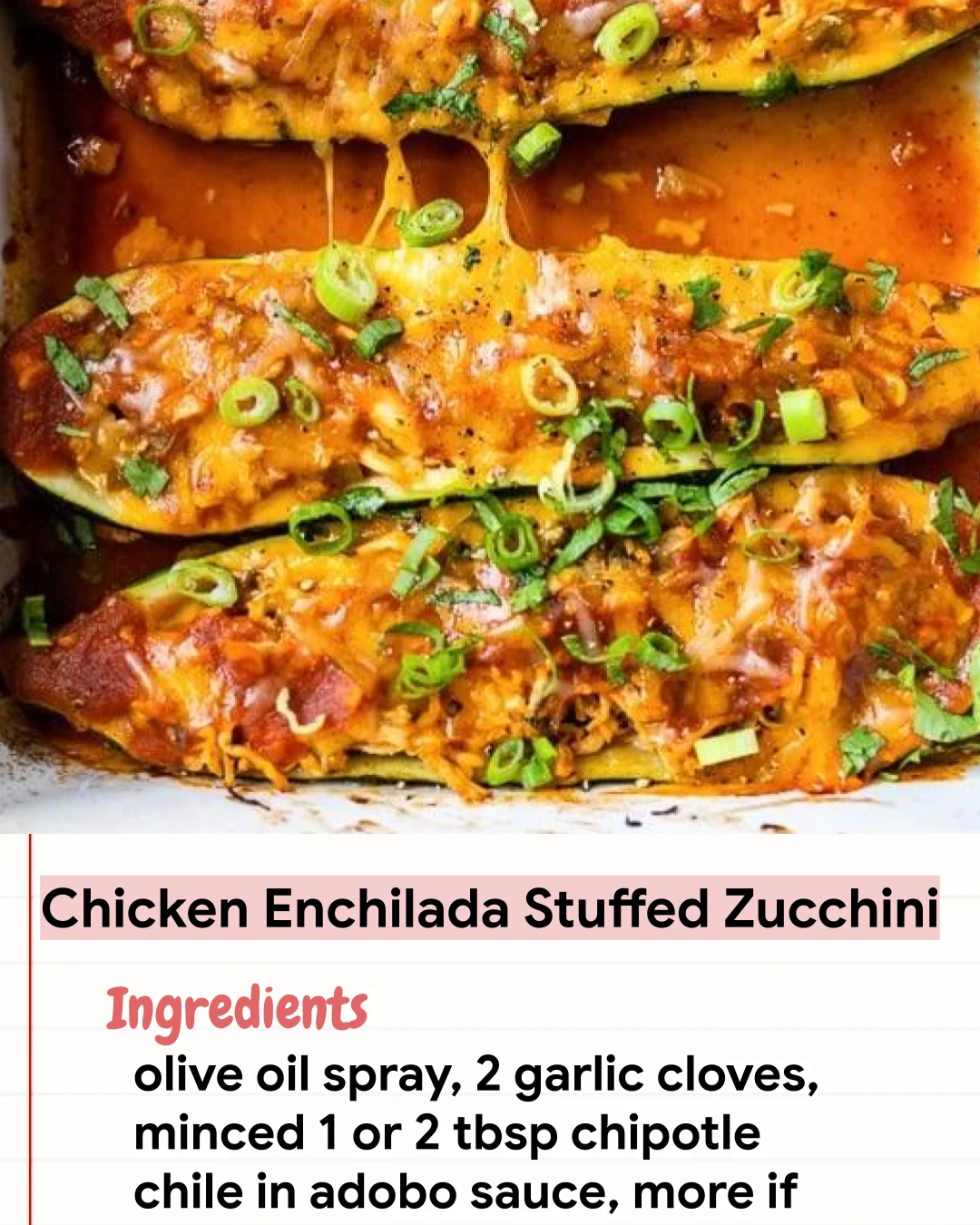 Low Carb Recipe Chicken Enchilada Stuffed Zucchini