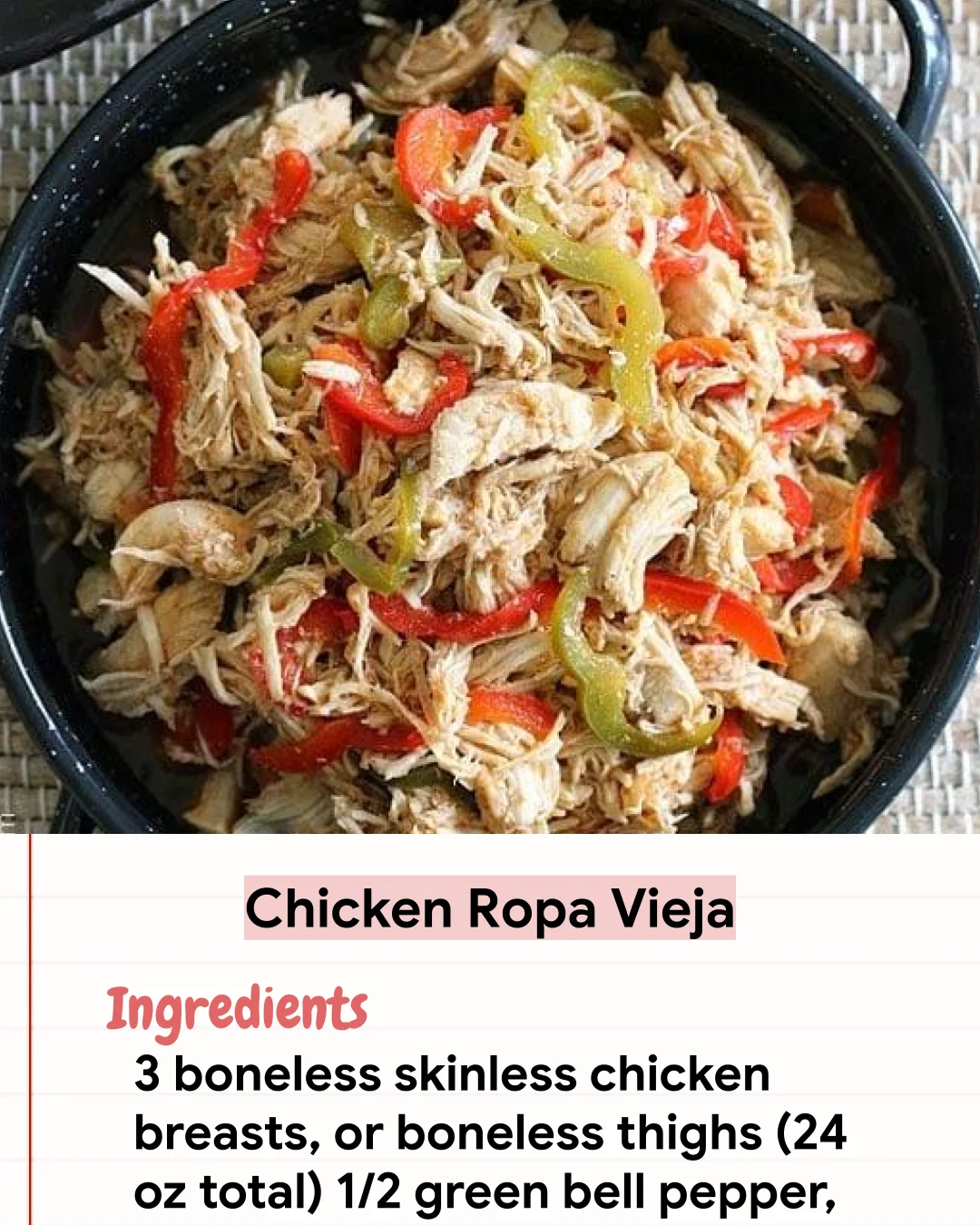 Low Carb Recipe Chicken Ropa Vieja