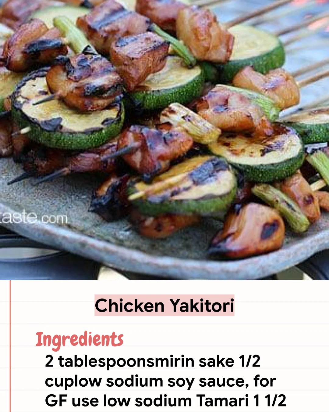 Low Carb Recipe Chicken Yakitori