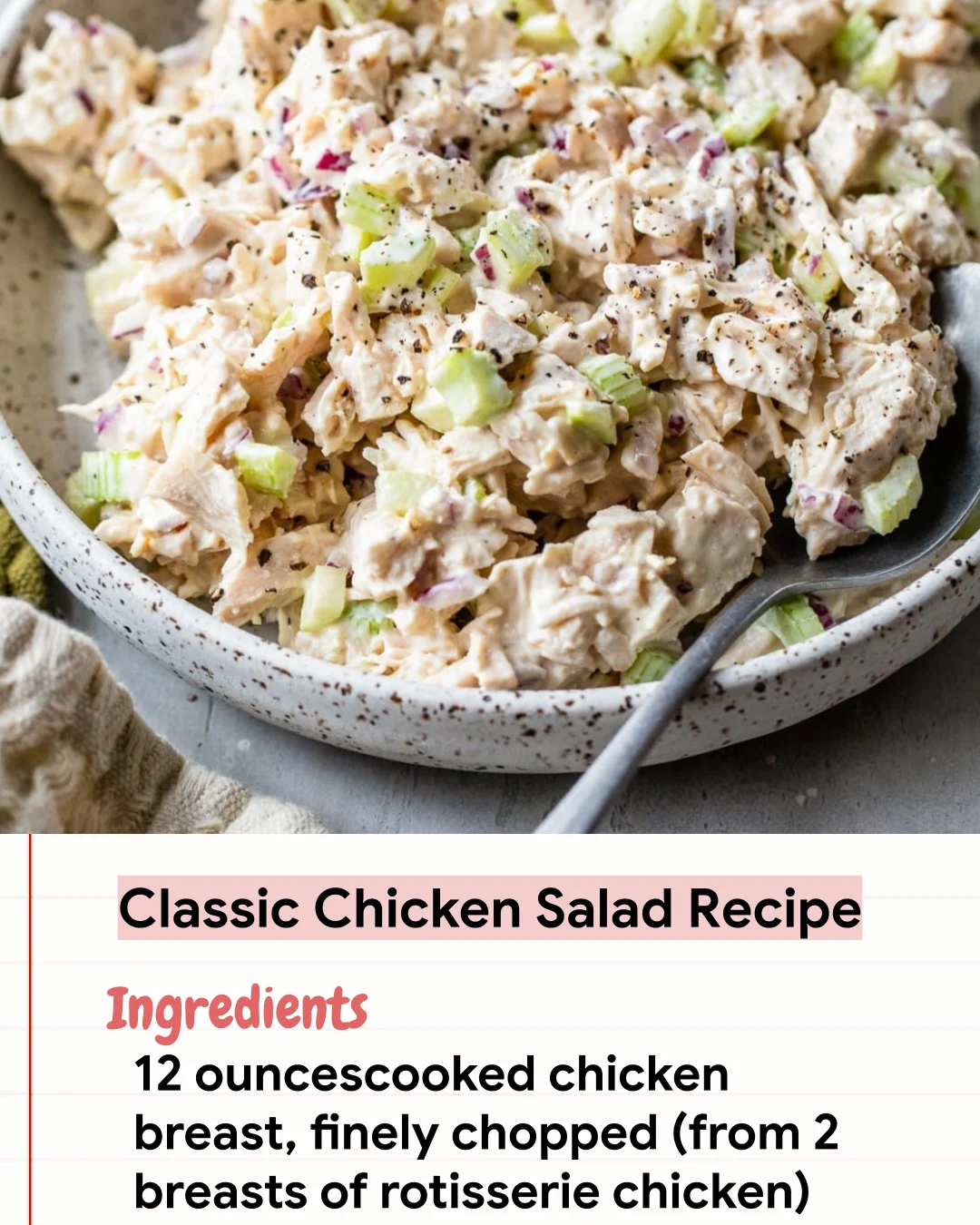 Low Carb Recipe Classic Chicken Salad Recipe