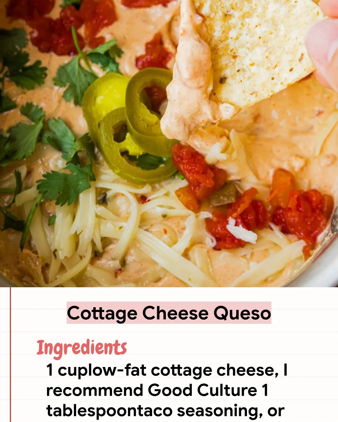 Low Carb Recipe Cottage Cheese Queso