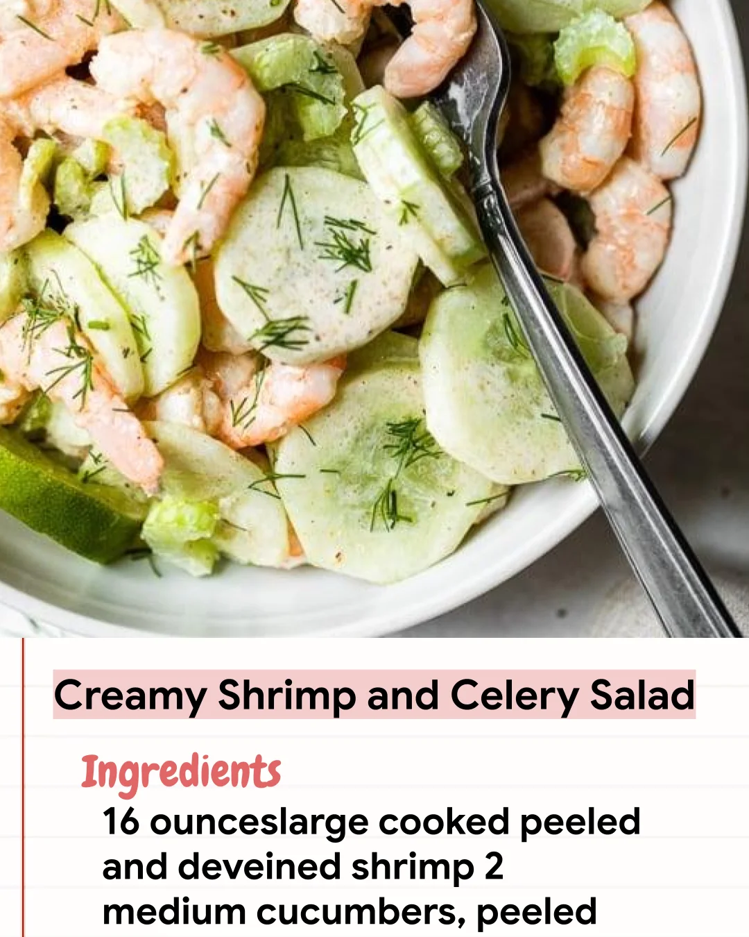 Low Carb Recipe Creamy Shrimp and Celery Salad