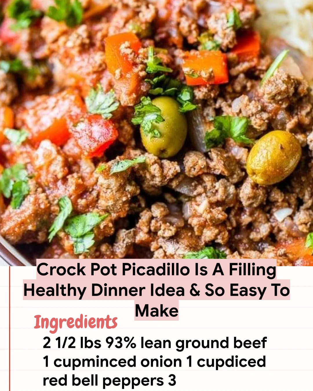Low Carb Recipe Crock Pot Picadillo Is A Filling Healthy Dinner Idea & So Easy To Make