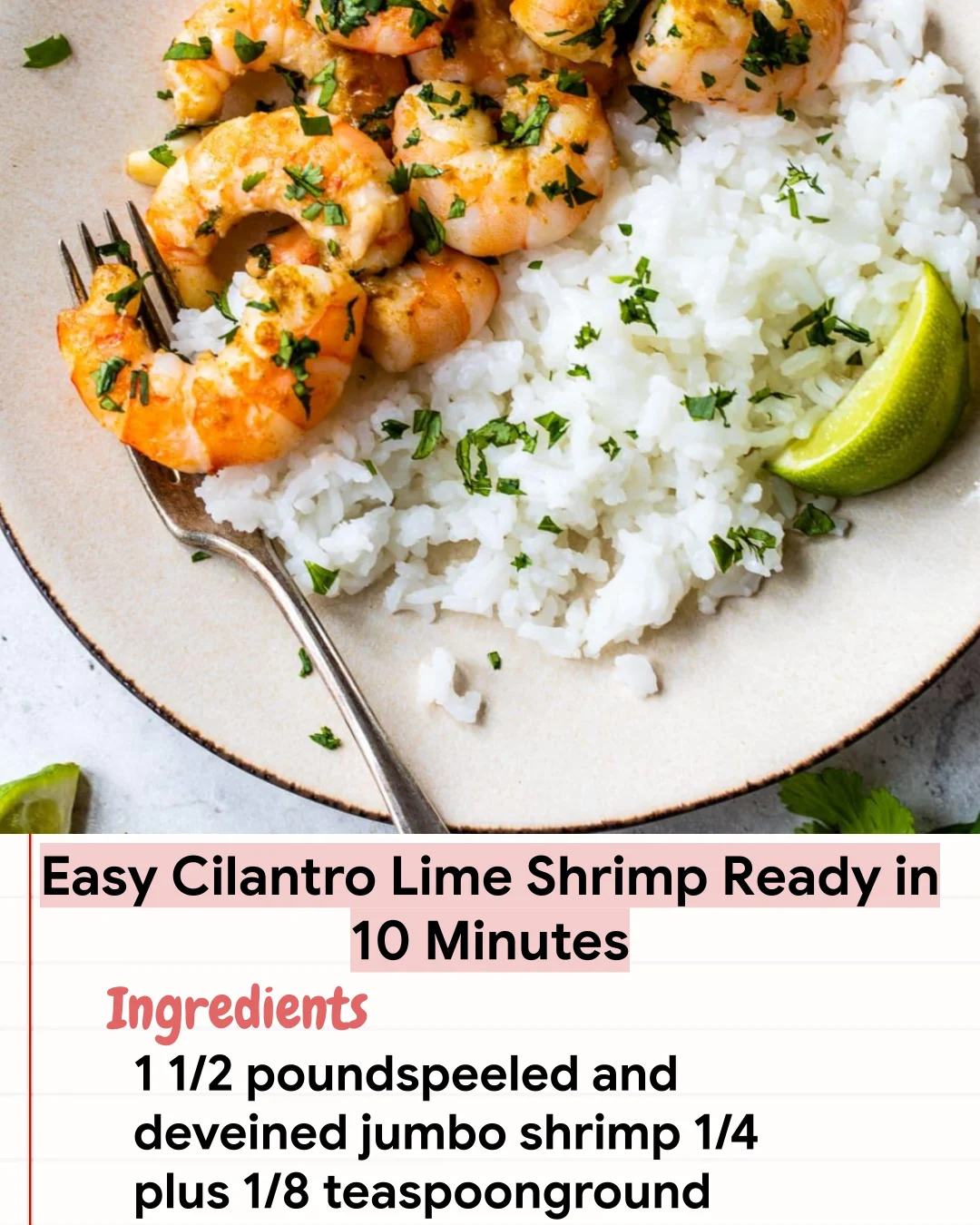 Low Carb Recipe Easy Cilantro Lime Shrimp Ready in 10 Minutes