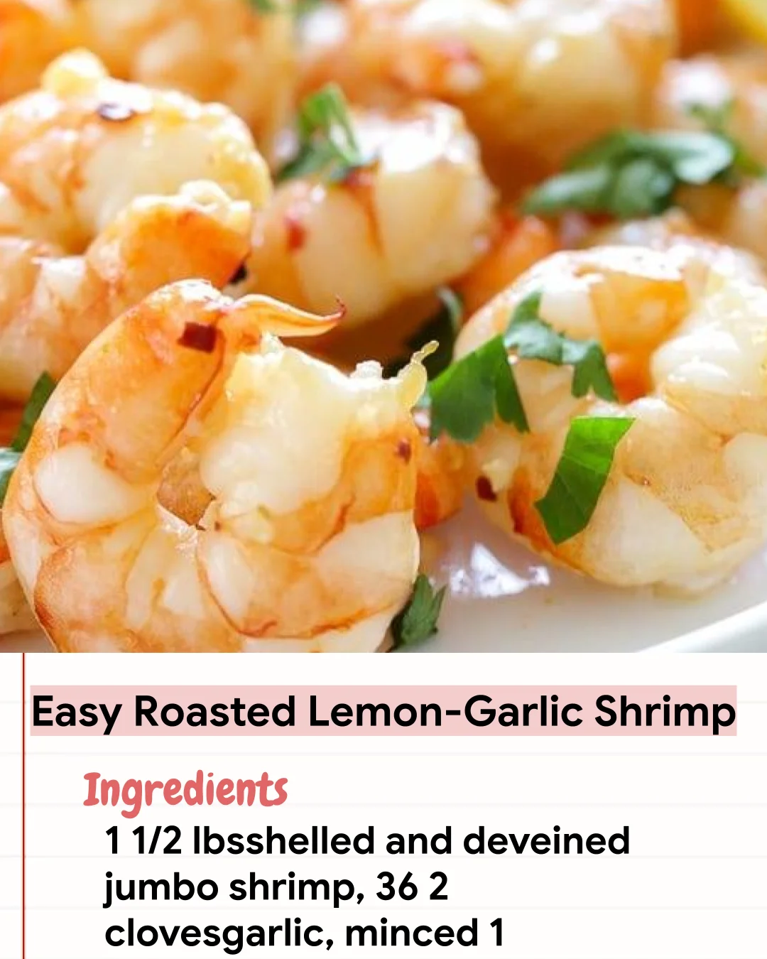 Low Carb Recipe Easy Roasted Lemon-Garlic Shrimp