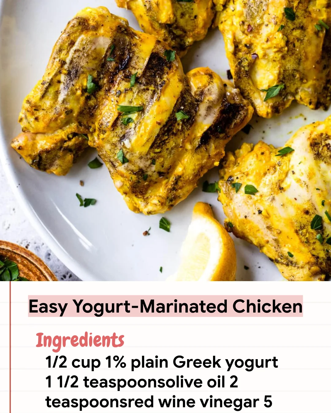 Low Carb Recipe Easy Yogurt-Marinated Chicken