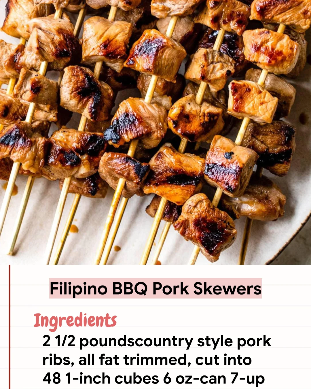 Low Carb Recipe Filipino BBQ Pork Skewers