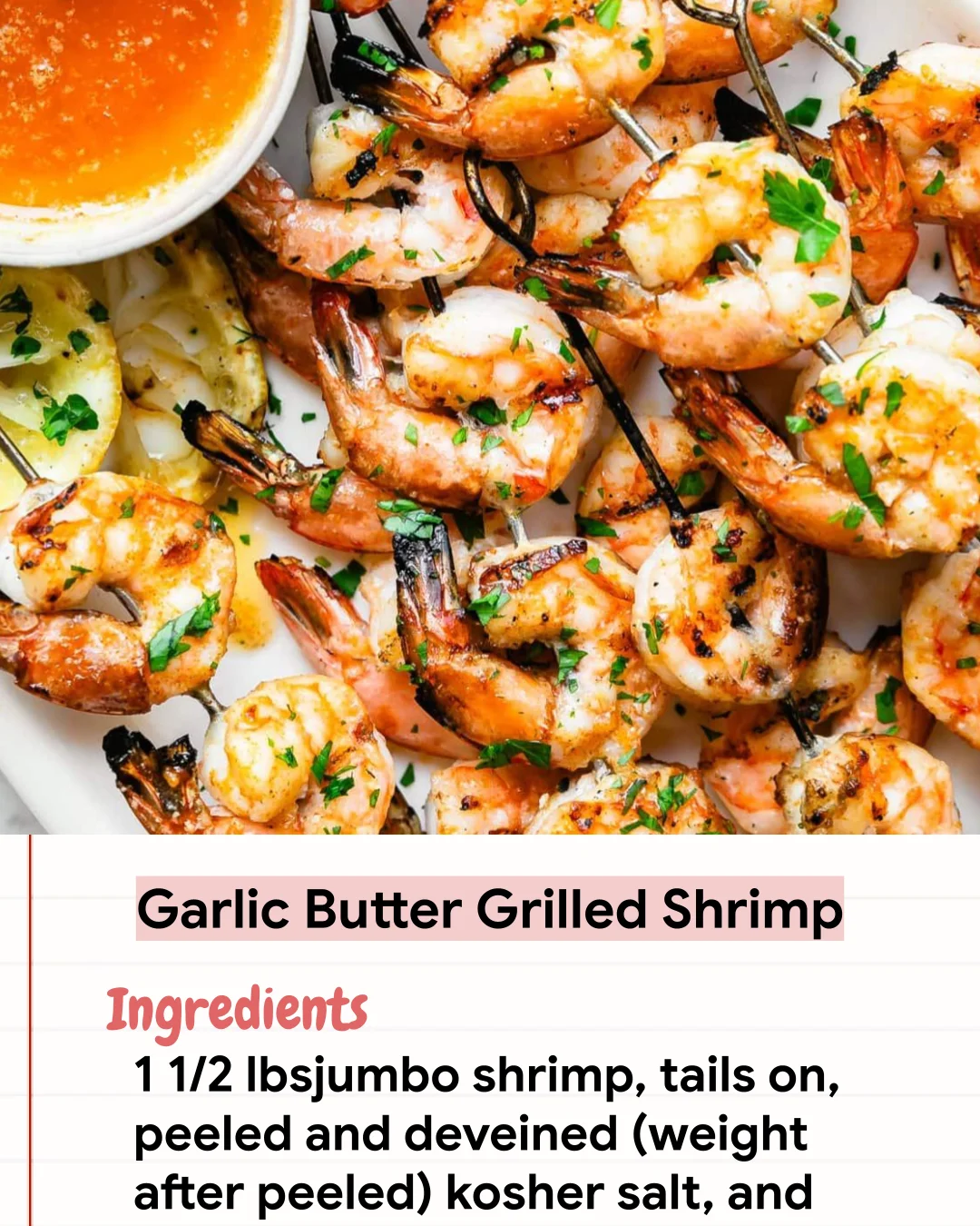 Low Carb Recipe Garlic Butter Grilled Shrimp