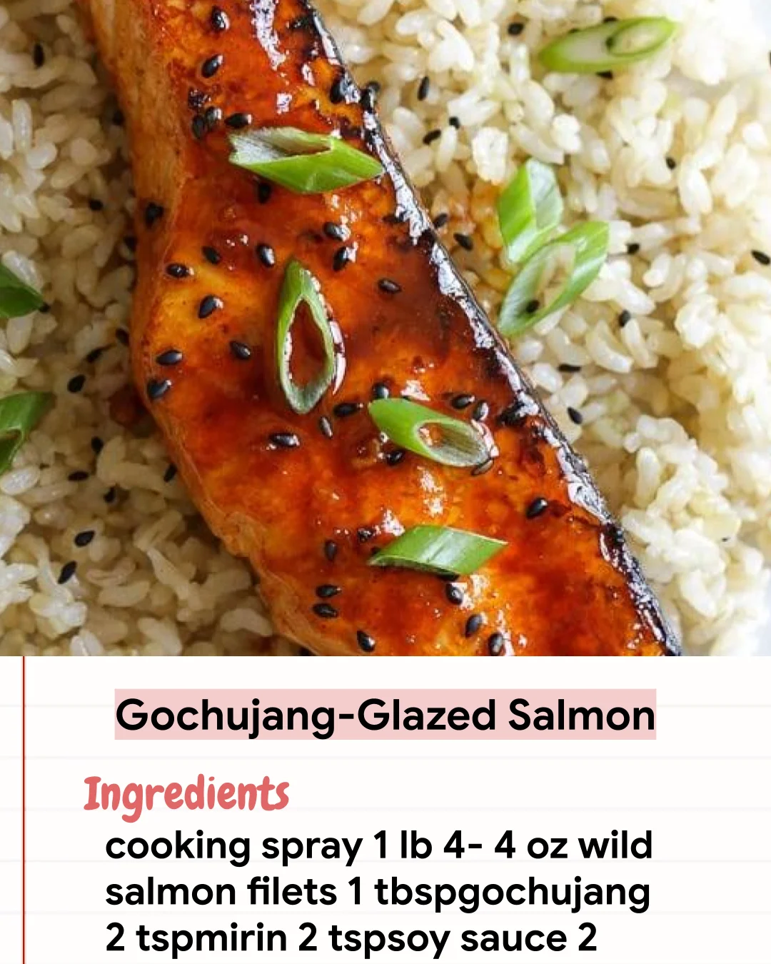 Low Carb Recipe Gochujang-Glazed Salmon