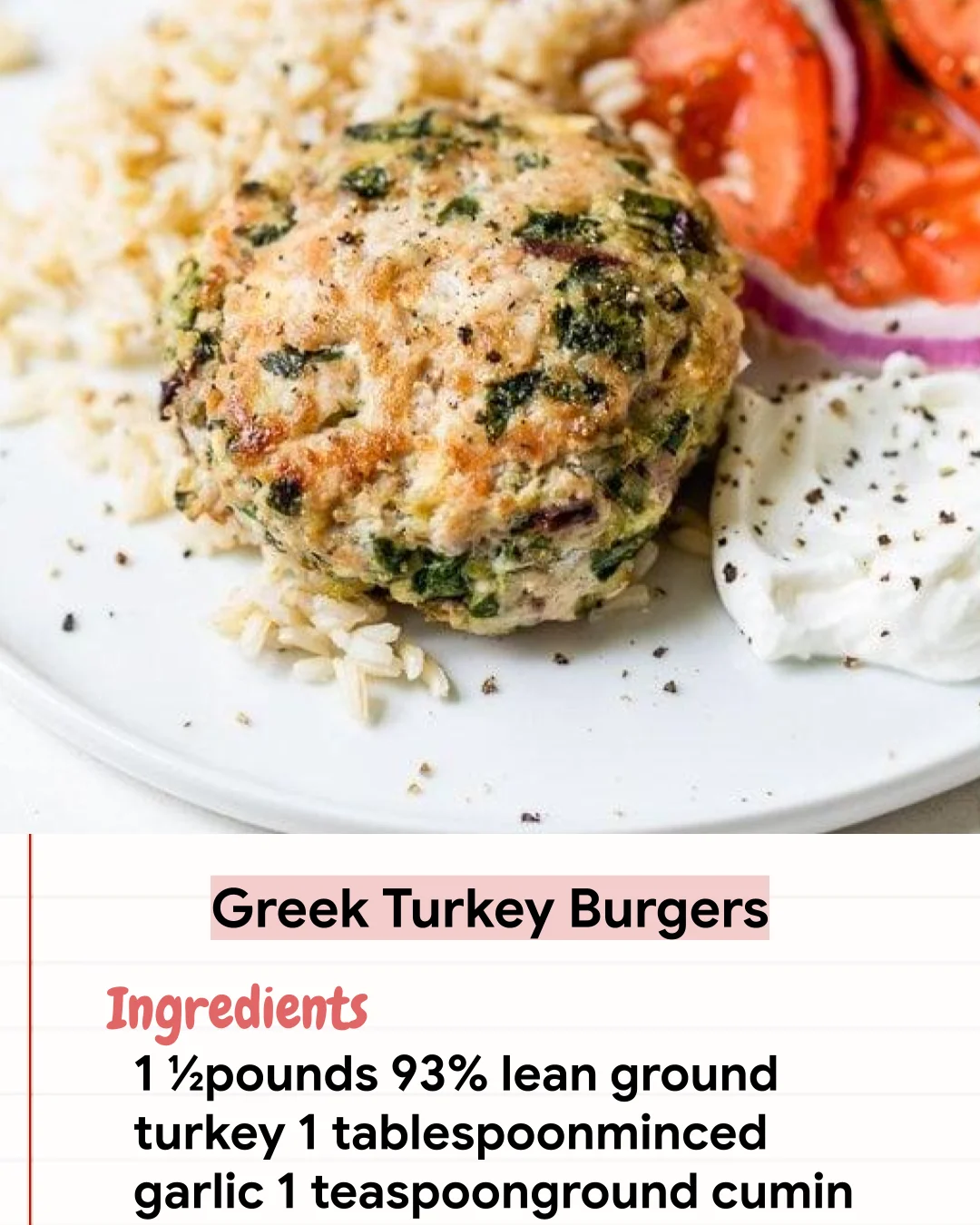 Low Carb Recipe Greek Turkey Burgers