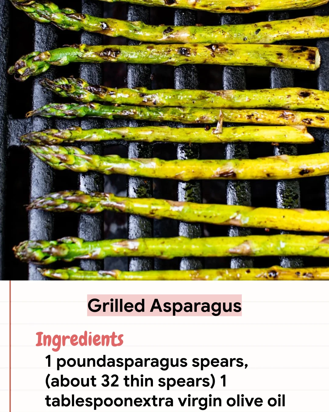 Low Carb Recipe Grilled Asparagus