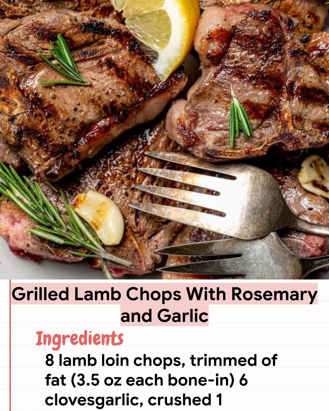 Low Carb Recipe Grilled Lamb Chops With Rosemary and Garlic