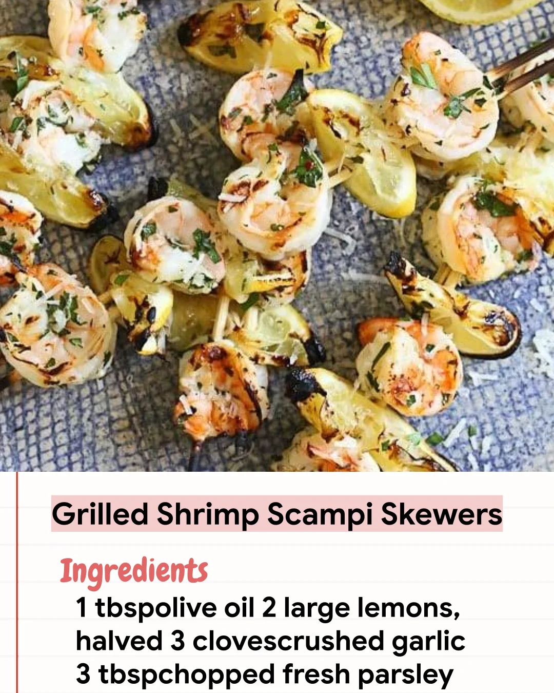 Low Carb Recipe Grilled Shrimp Scampi Skewers