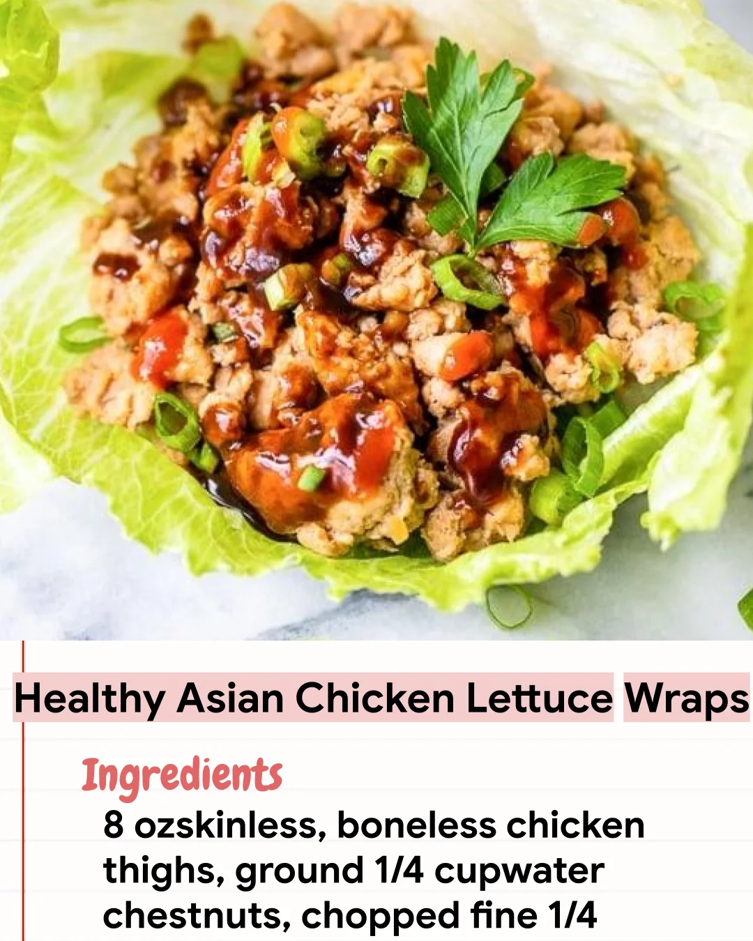 Low Carb Recipe Healthy Asian Chicken Lettuce Wraps