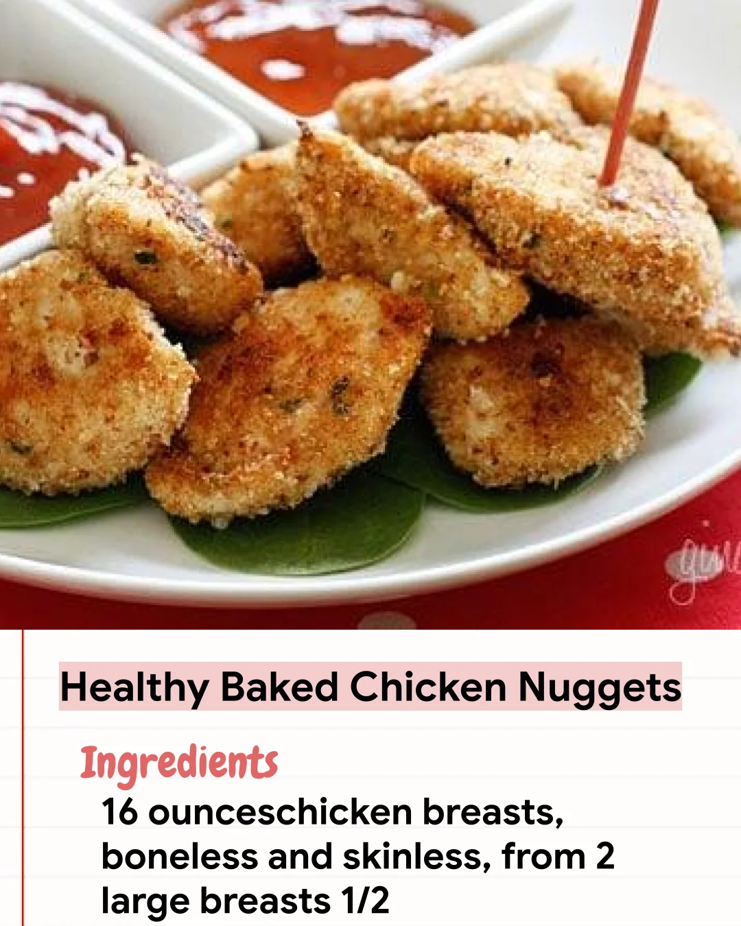 Low Carb Recipe Healthy Baked Chicken Nuggets