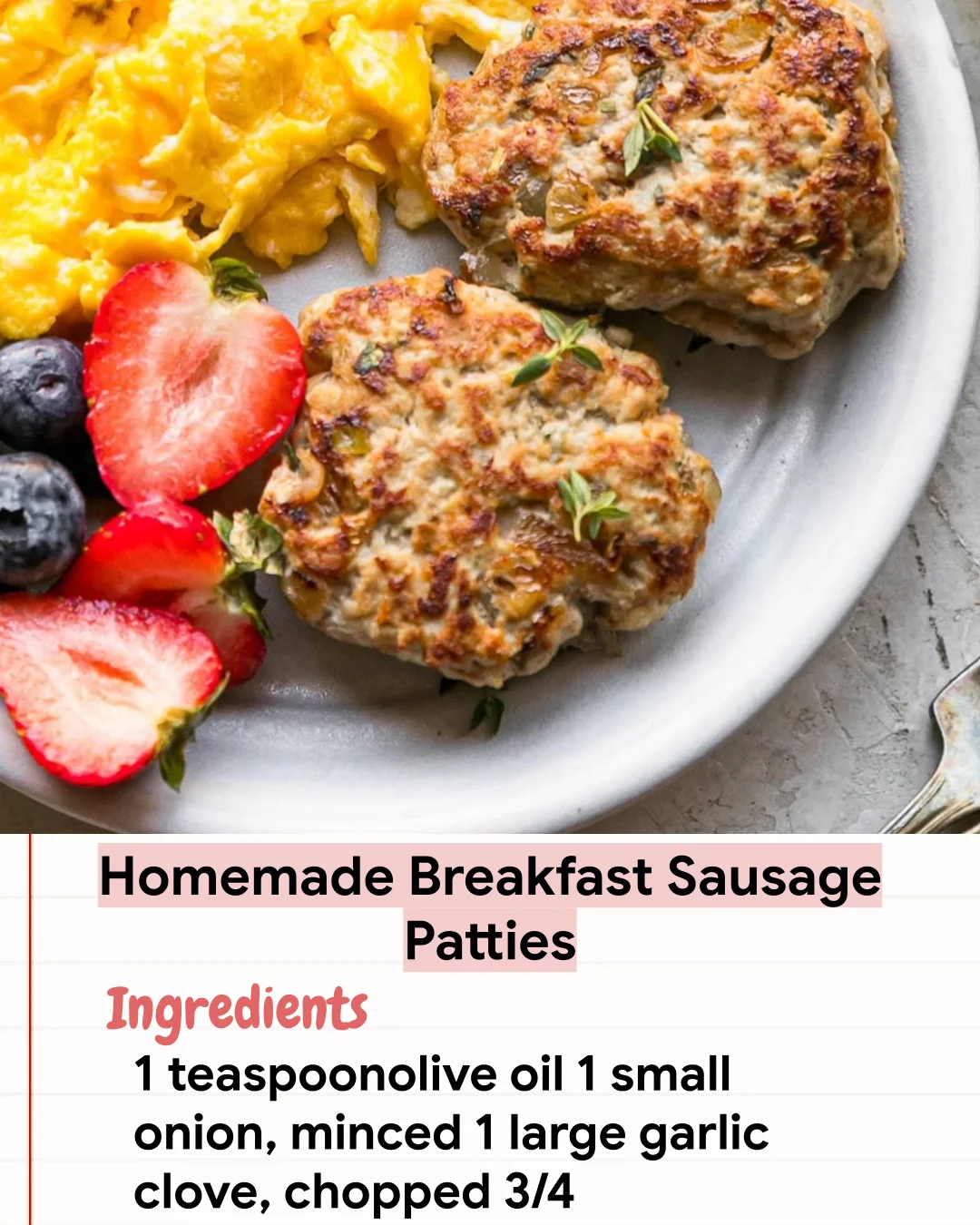 Low Carb Recipe Homemade Breakfast Sausage Patties