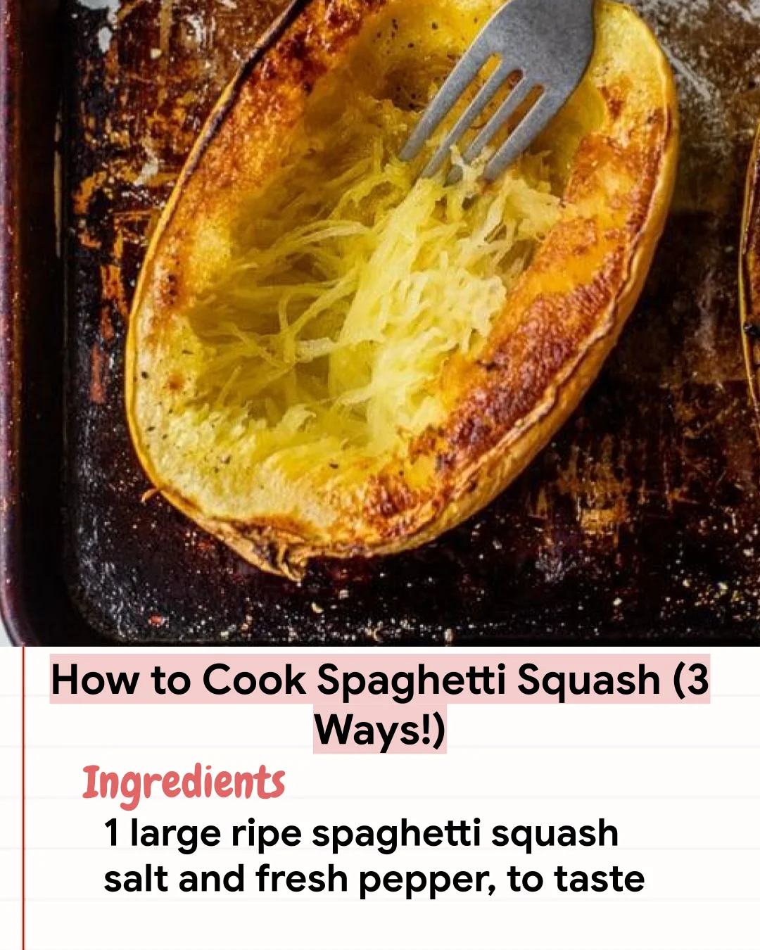 Low Carb Recipe How to Cook Spaghetti Squash (3 Ways!)