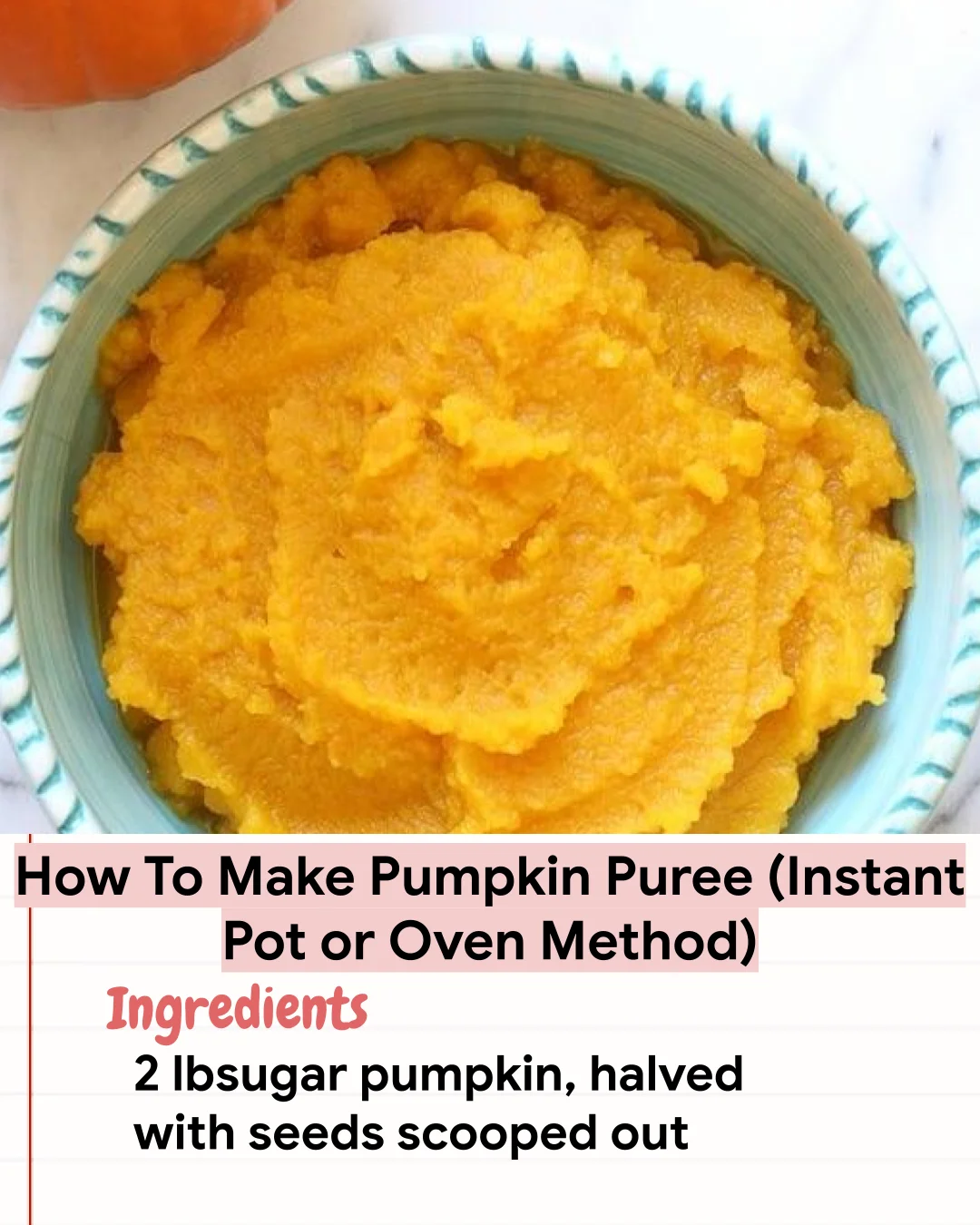 Low Carb Recipe How To Make Pumpkin Puree (Instant Pot or Oven Method)