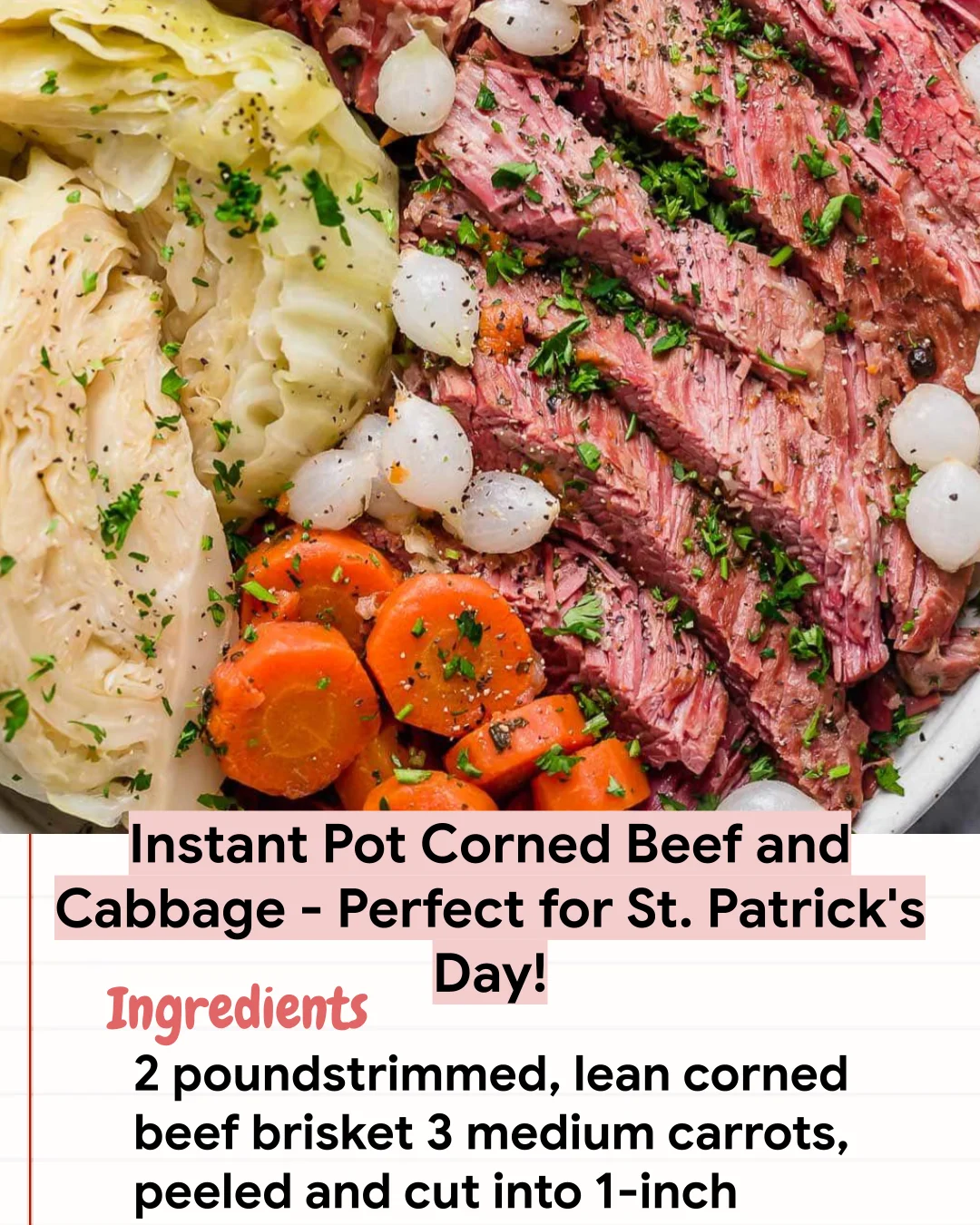 Low Carb Recipe Instant Pot Corned Beef and Cabbage – Perfect for St. Patrick’s Day!