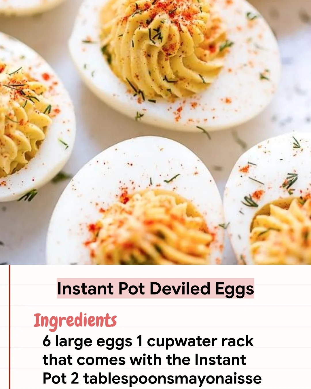 Low Carb Recipe Instant Pot Deviled Eggs