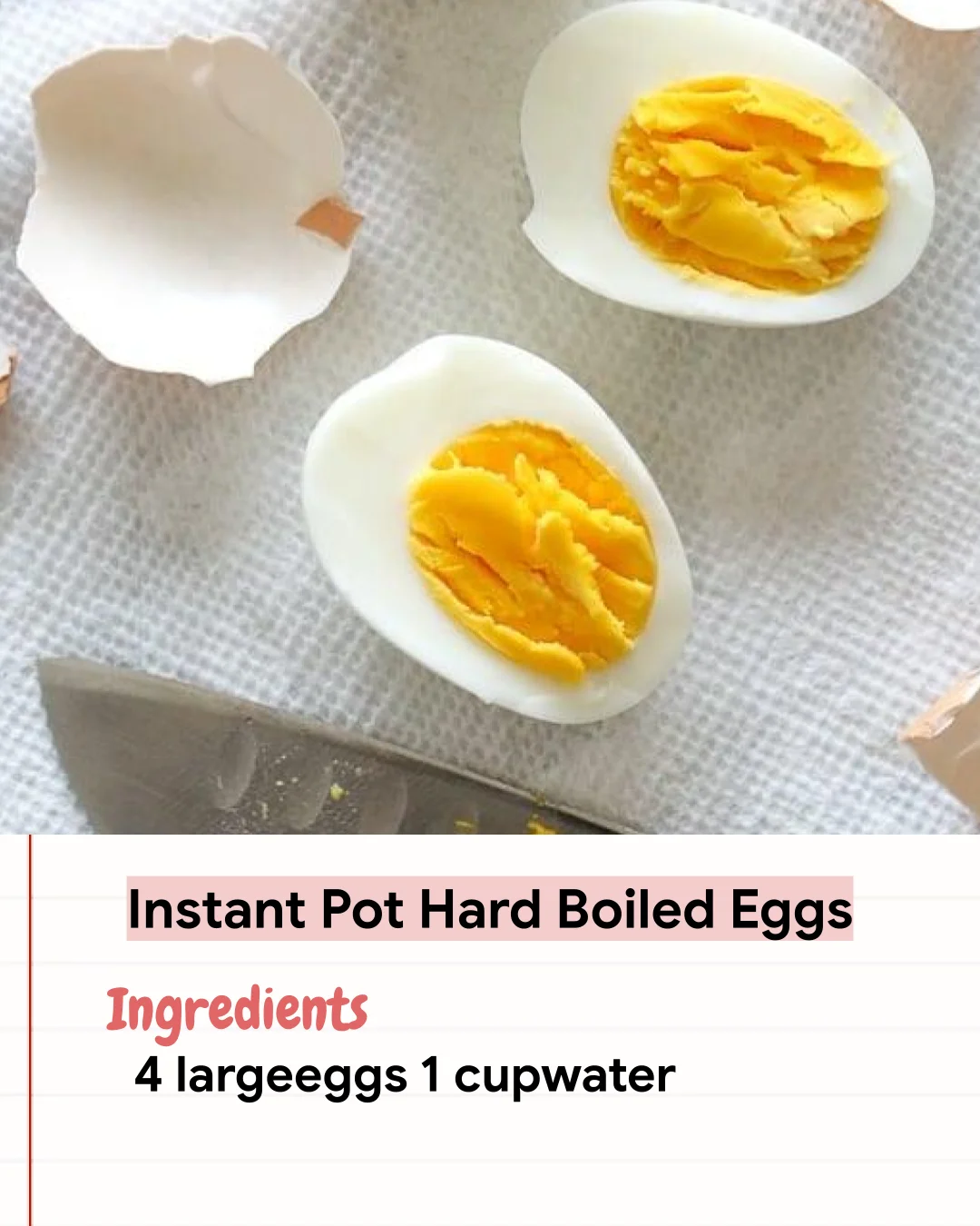 Low Carb Recipe Instant Pot Hard Boiled Eggs