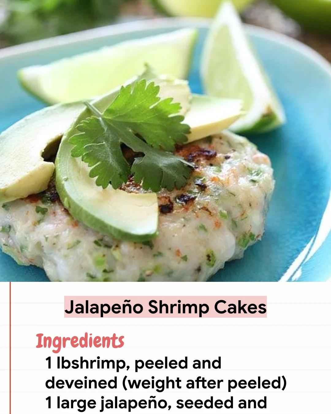 Low Carb Recipe Jalapeño Shrimp Cakes