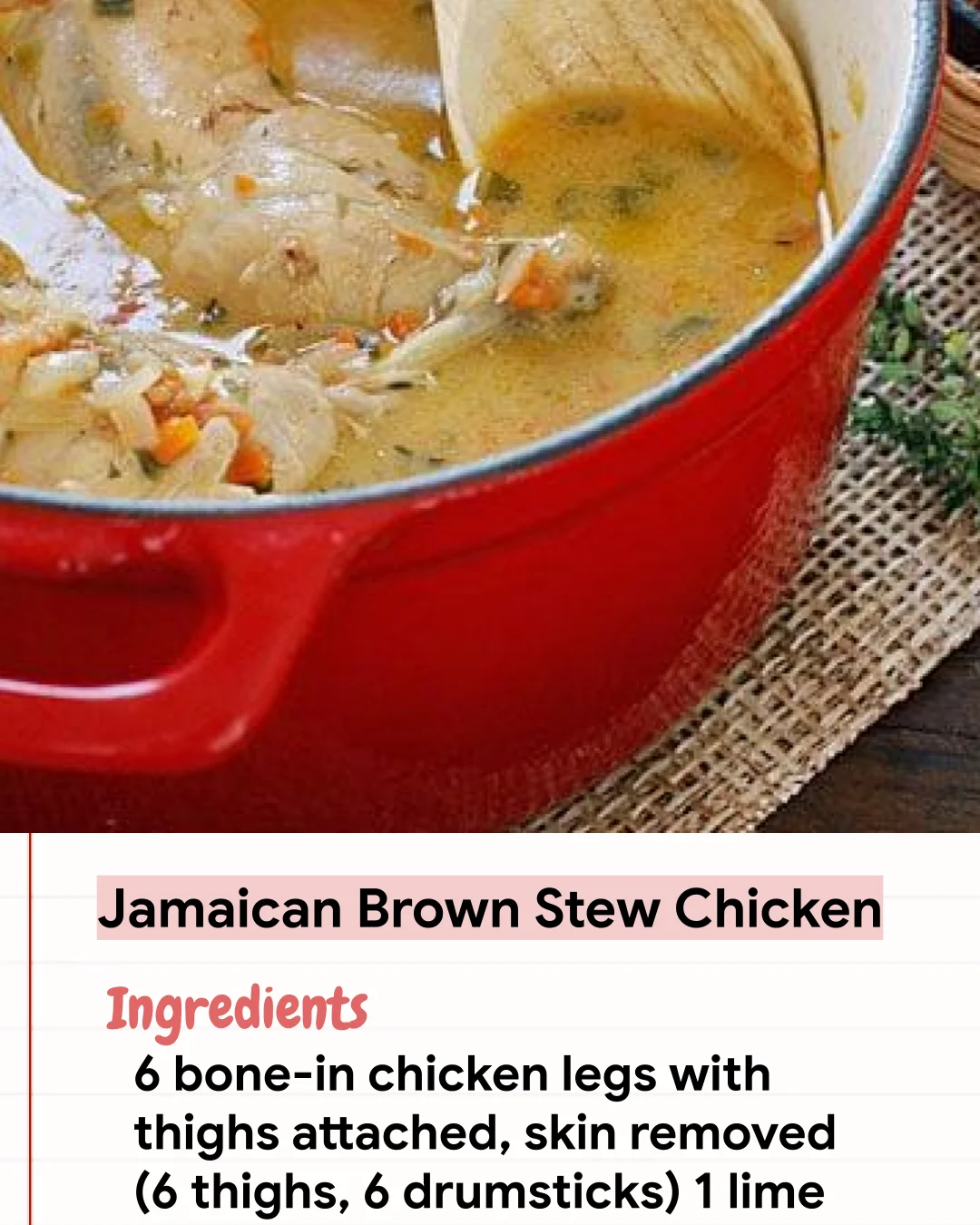 Low Carb Recipe Jamaican Brown Stew Chicken