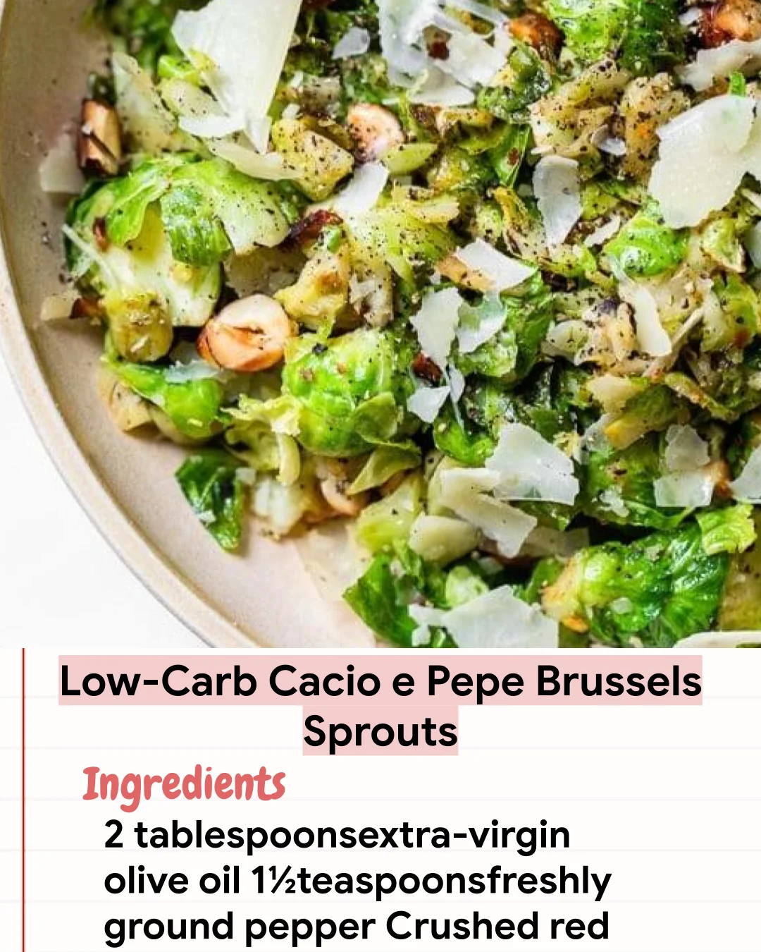 Low Carb Recipe Low-Carb Cacio e Pepe Brussels Sprouts