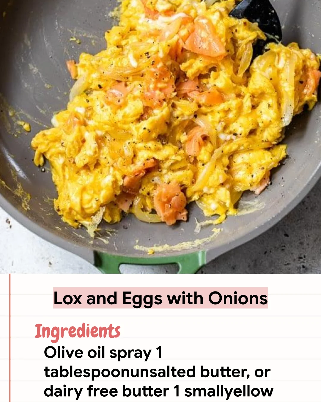 Low Carb Recipe Lox and Eggs with Onions