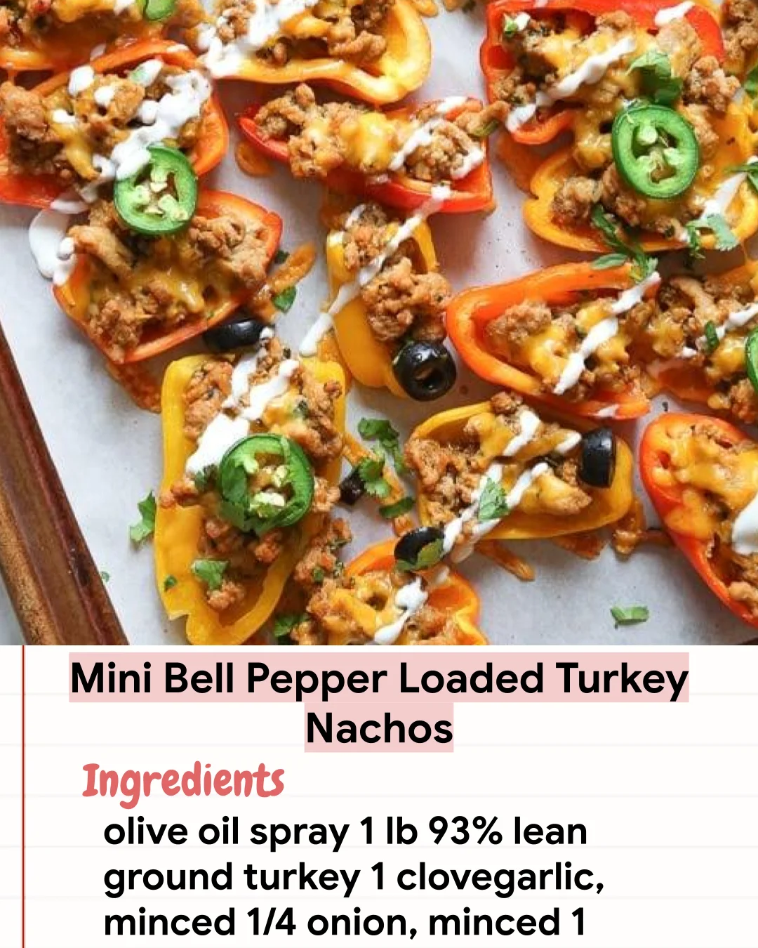 Low Carb Recipe Mini Bell Pepper Loaded Turkey Nachos