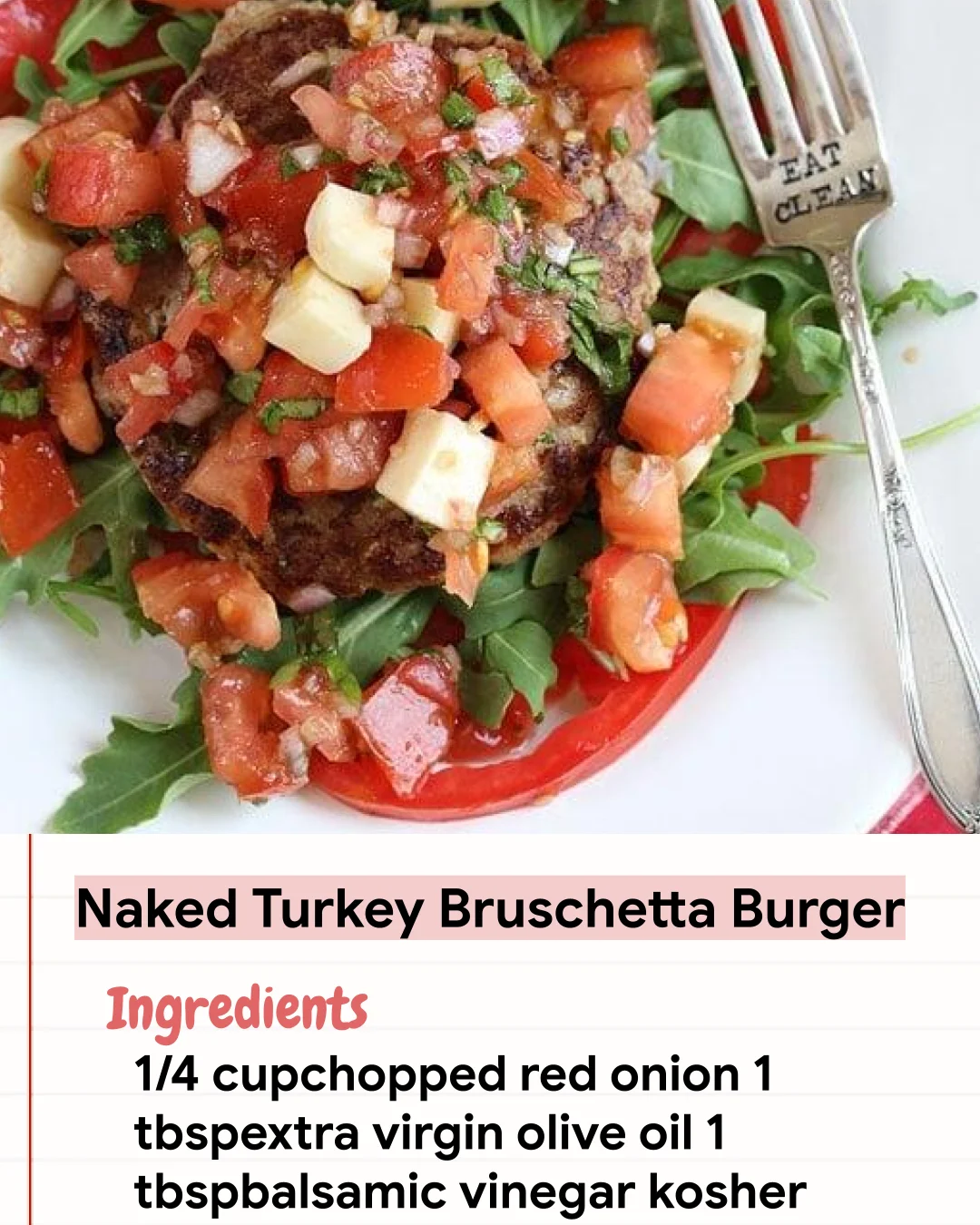 Low Carb Recipe Naked Turkey Bruschetta Burger