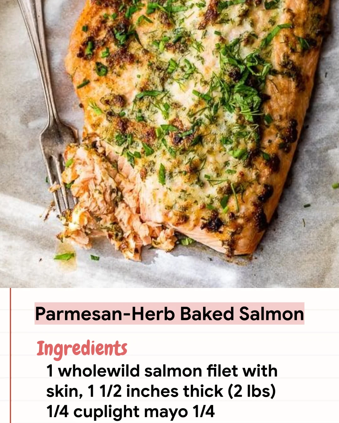Low Carb Recipe Parmesan-Herb Baked Salmon