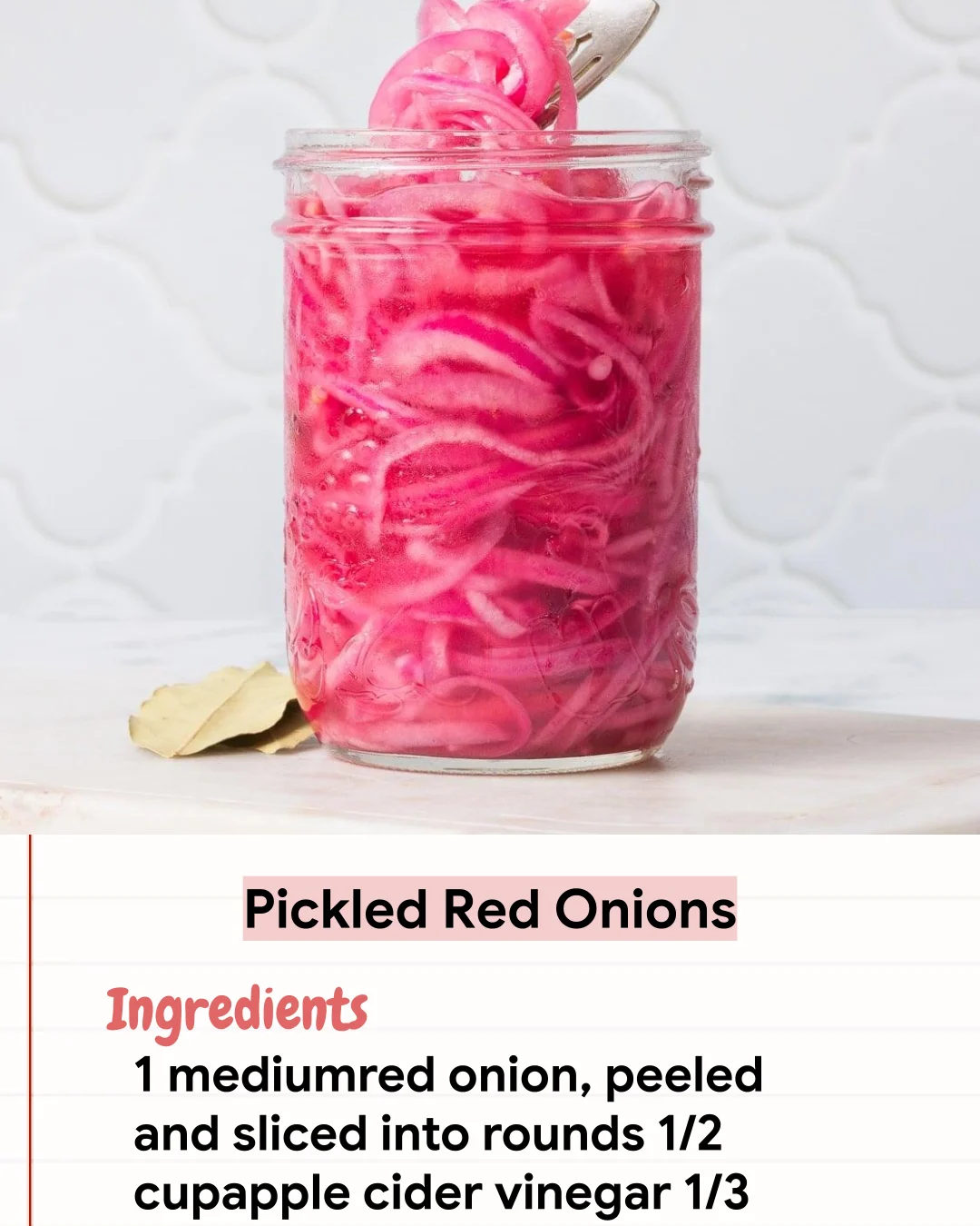 Low Carb Recipe Pickled Red Onions