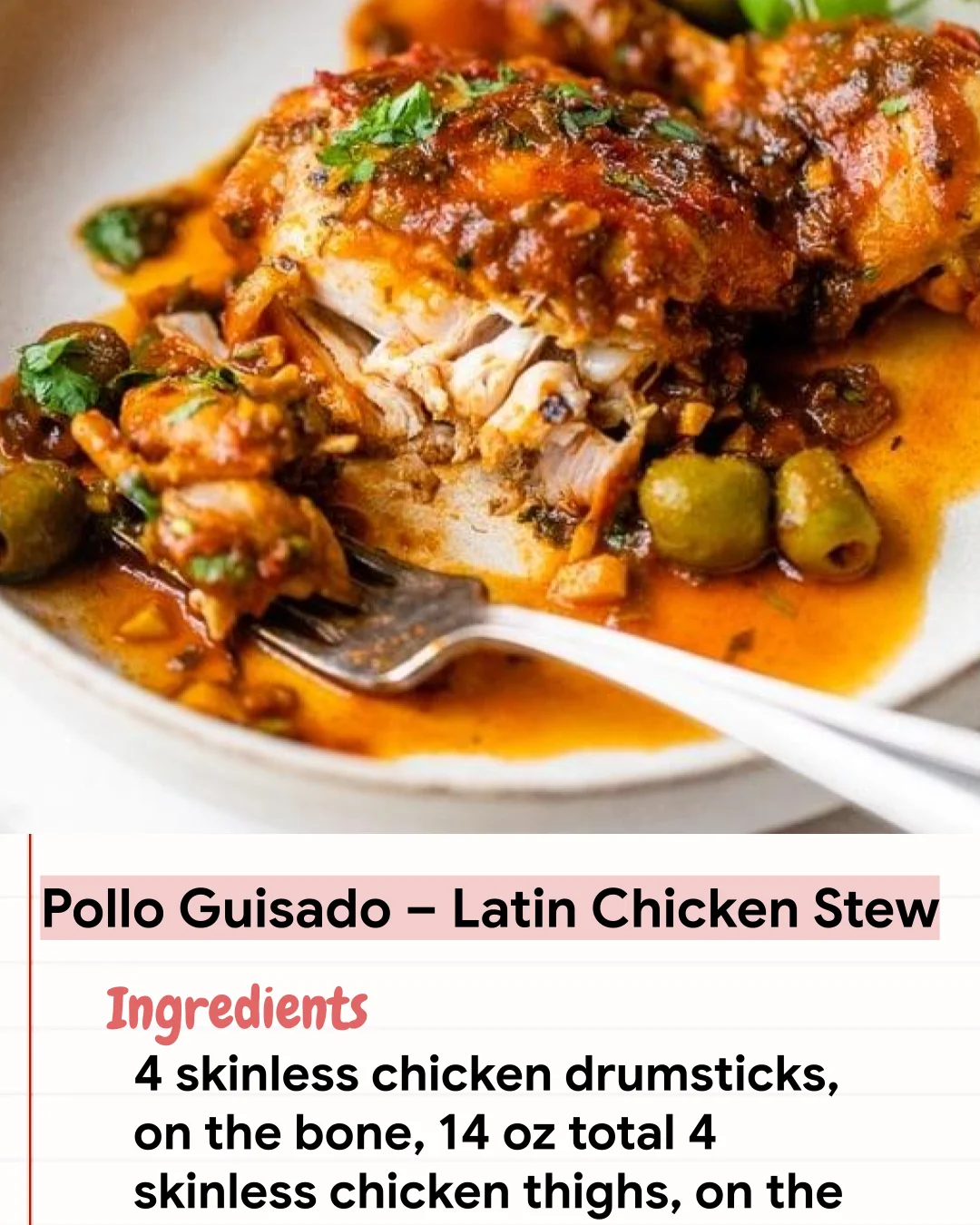 Low Carb Recipe Pollo Guisado – Latin Chicken Stew