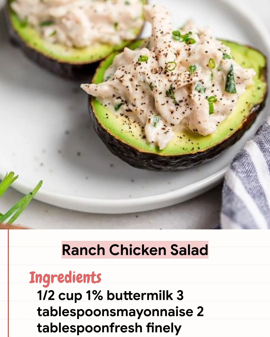 Low Carb Recipe Ranch Chicken Salad