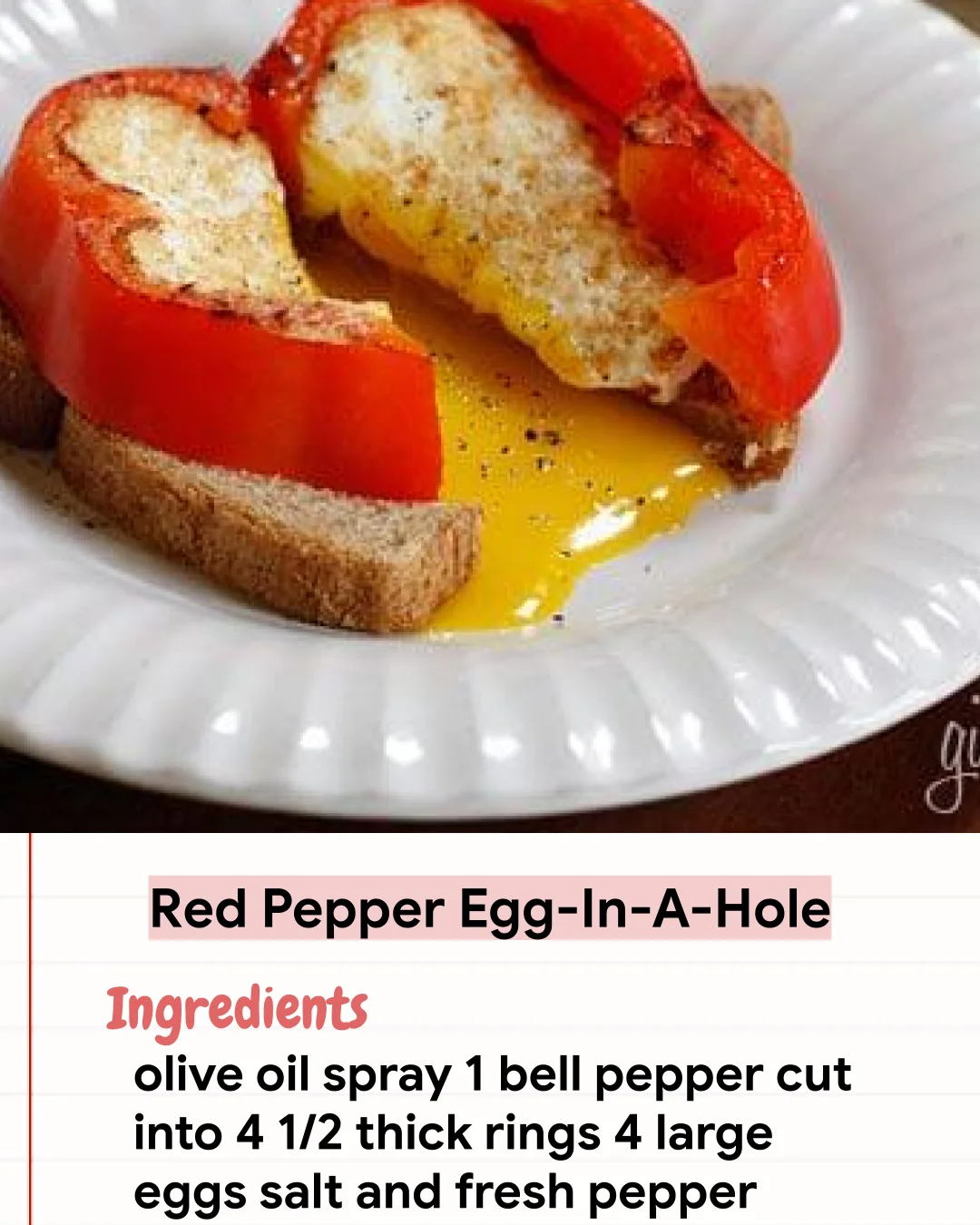 Low Carb Recipe Red Pepper Egg-In-A-Hole