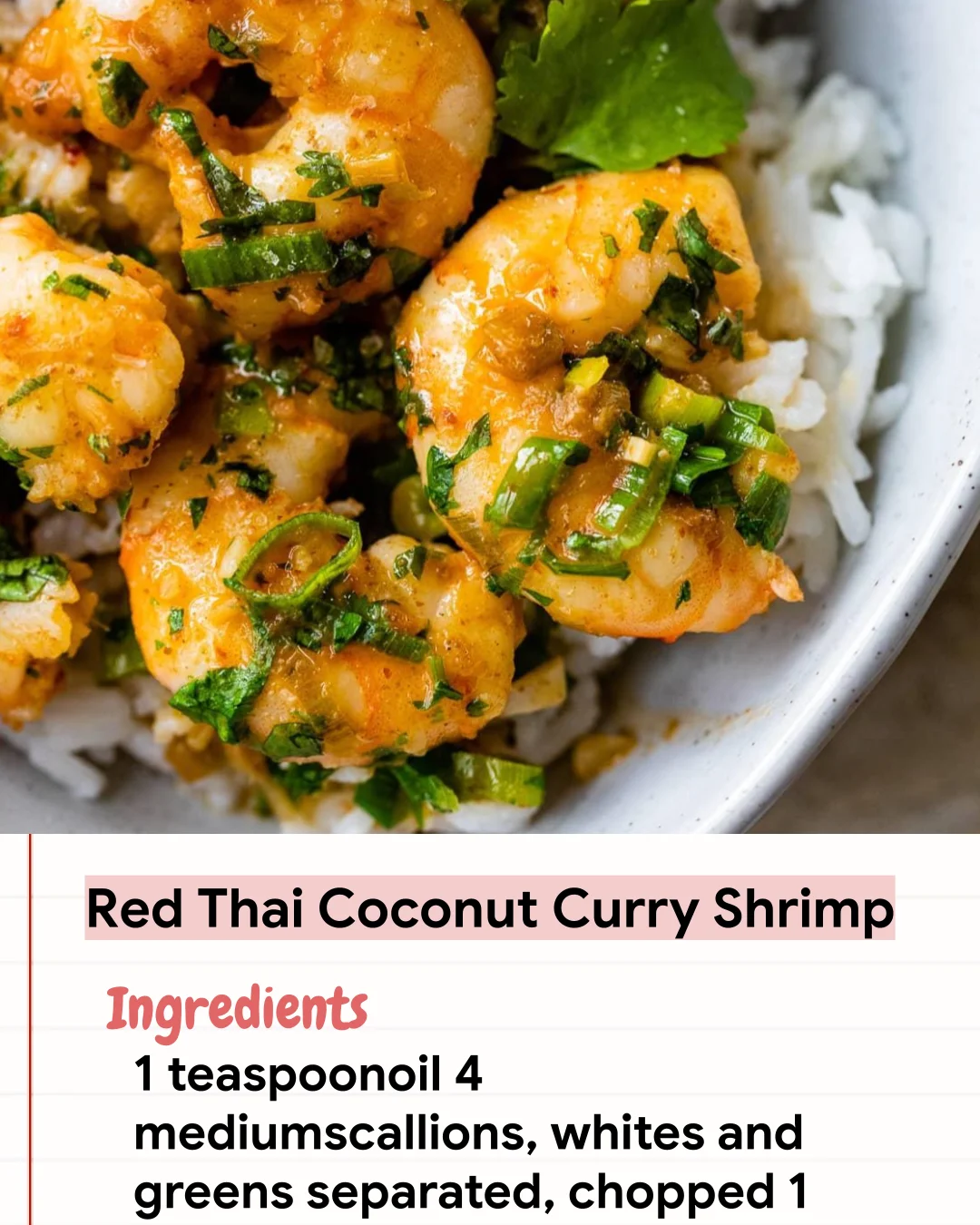 Low Carb Recipe Red Thai Coconut Curry Shrimp