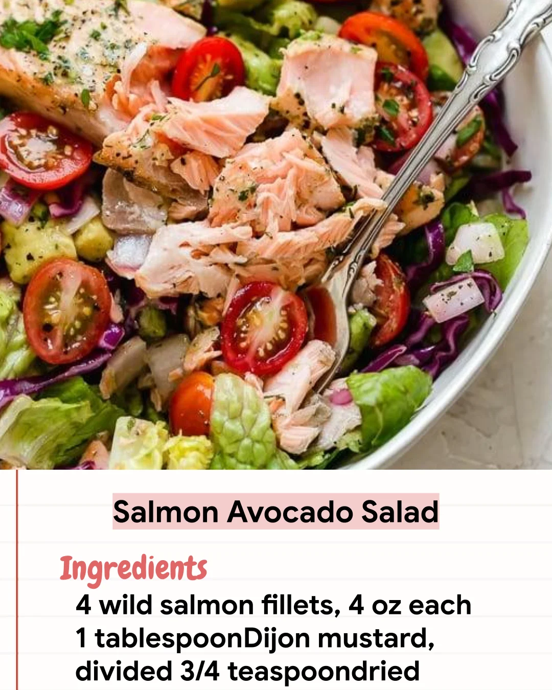 Low Carb Recipe Salmon Avocado Salad
